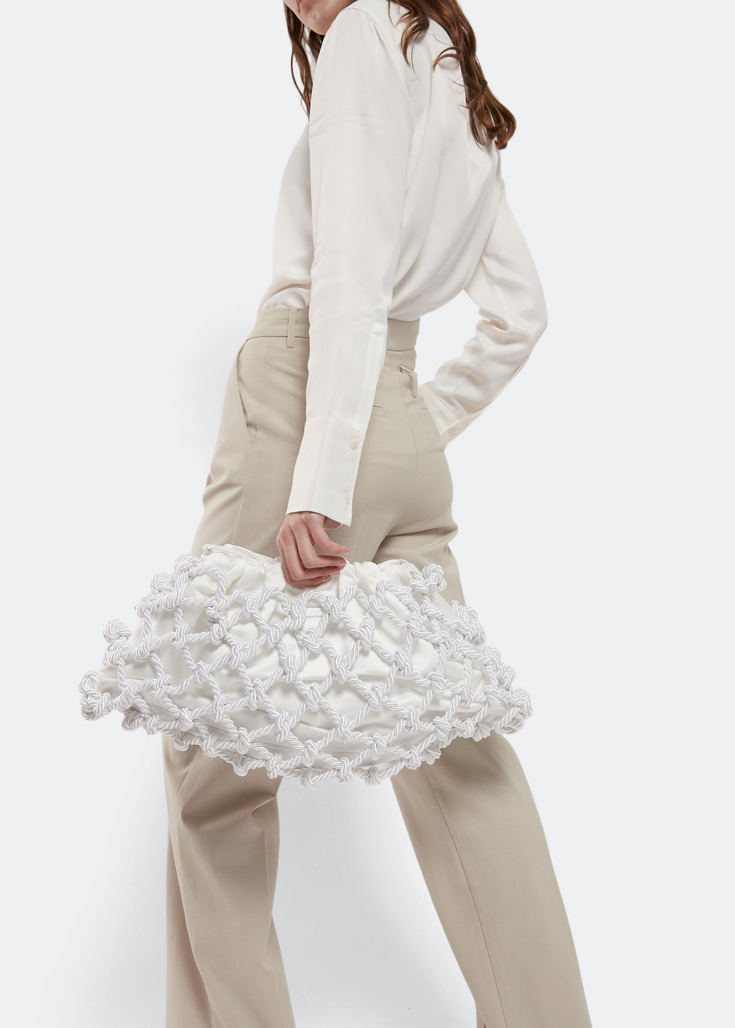 

Maxi Fishnet bag, White