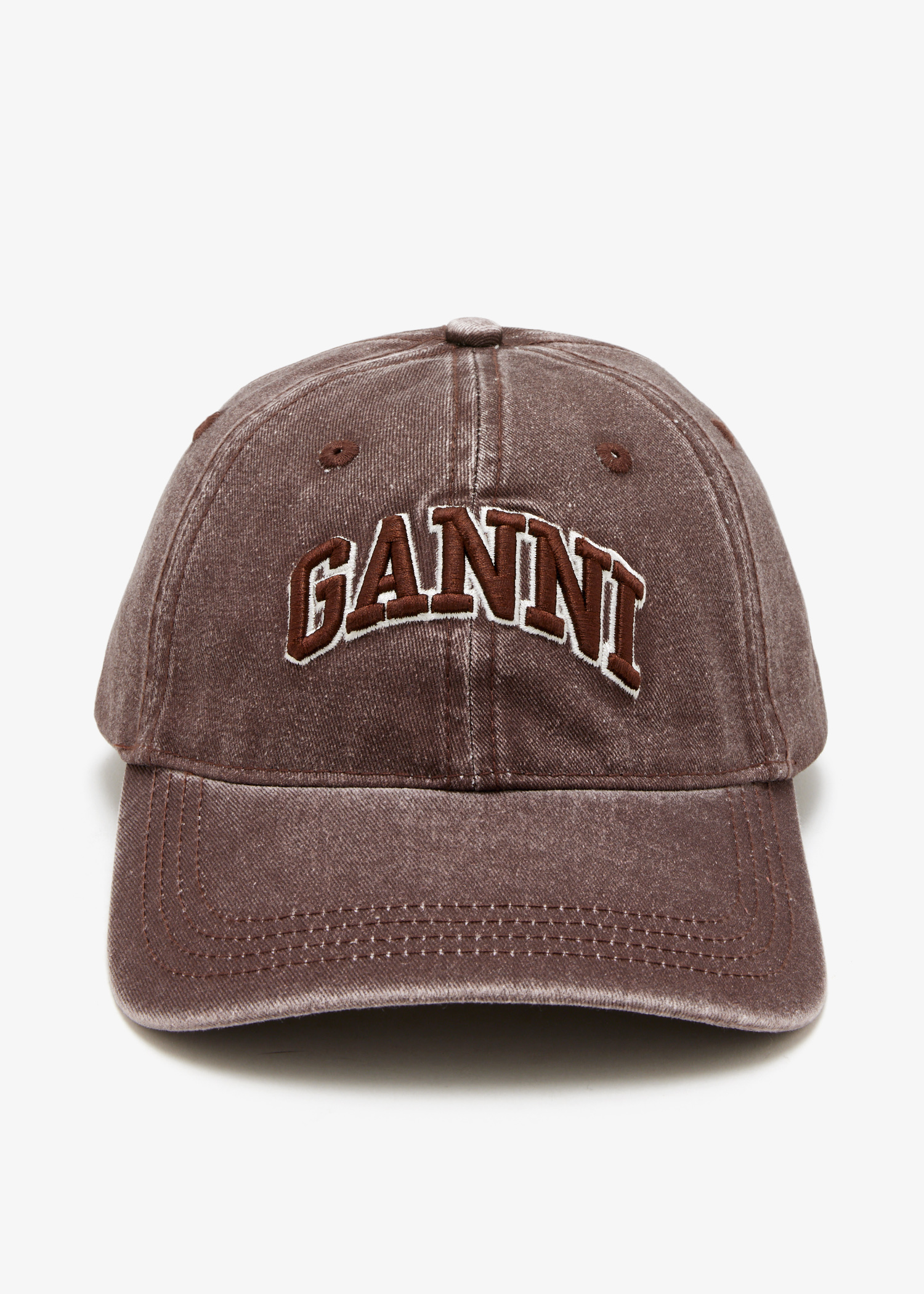 

Washed canvas cap, Brown