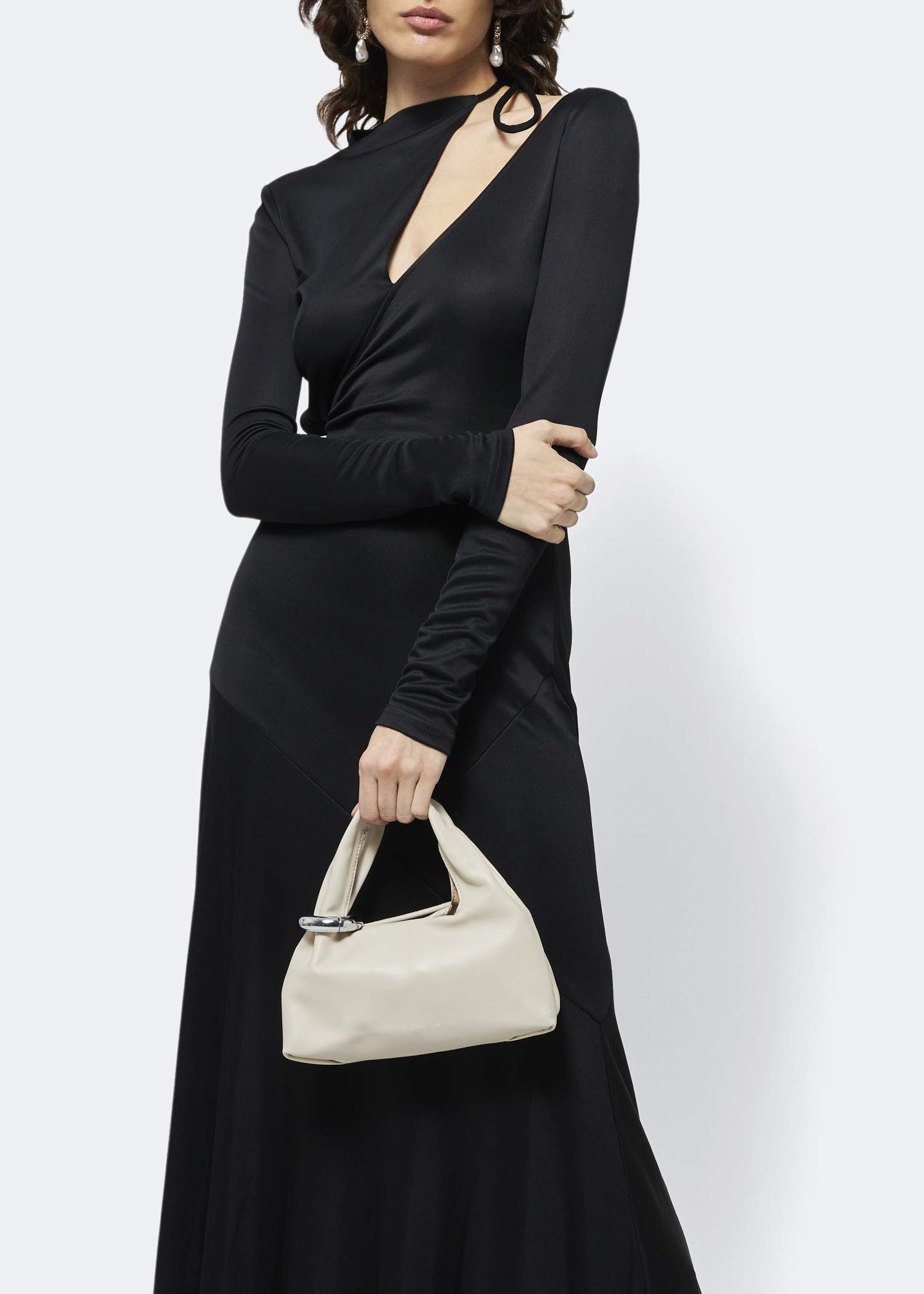 

Helium mini hobo bag, White
