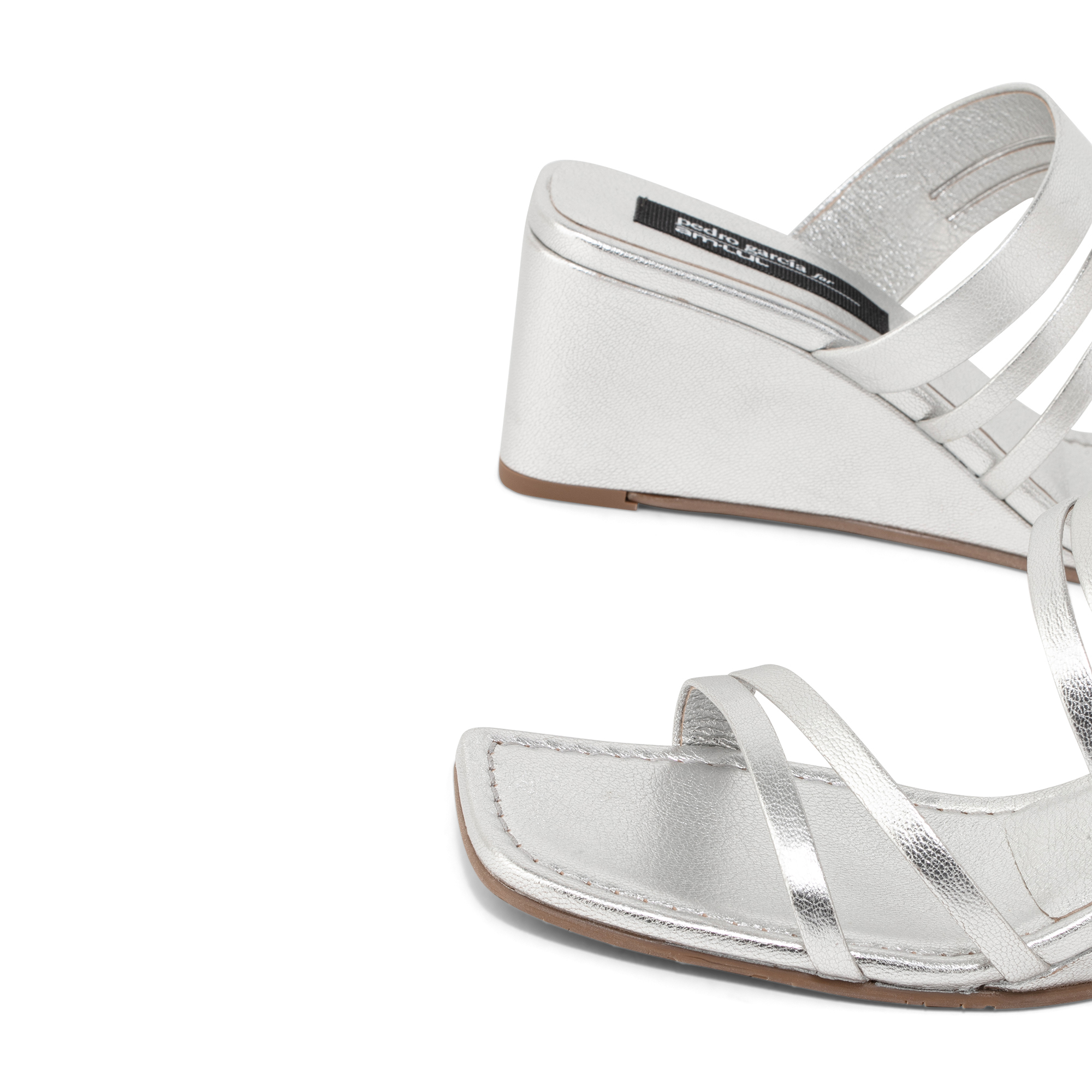 

x Amlul Barbaria wedge mules, Silver