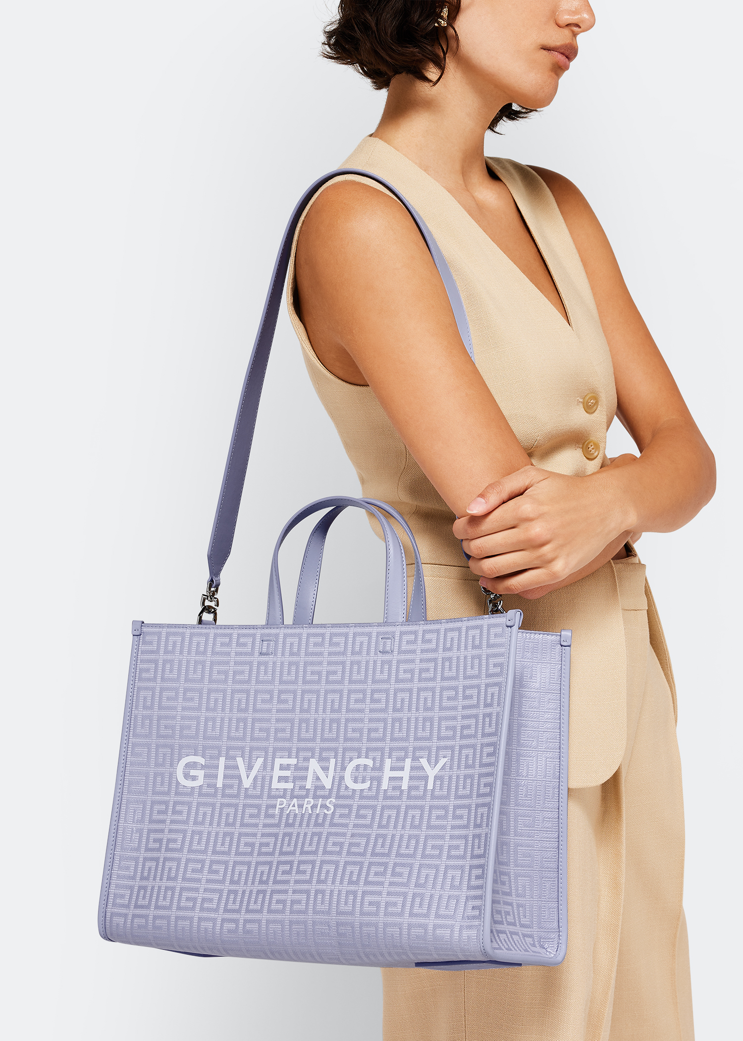 

Medium G tote shopping bag, Purple