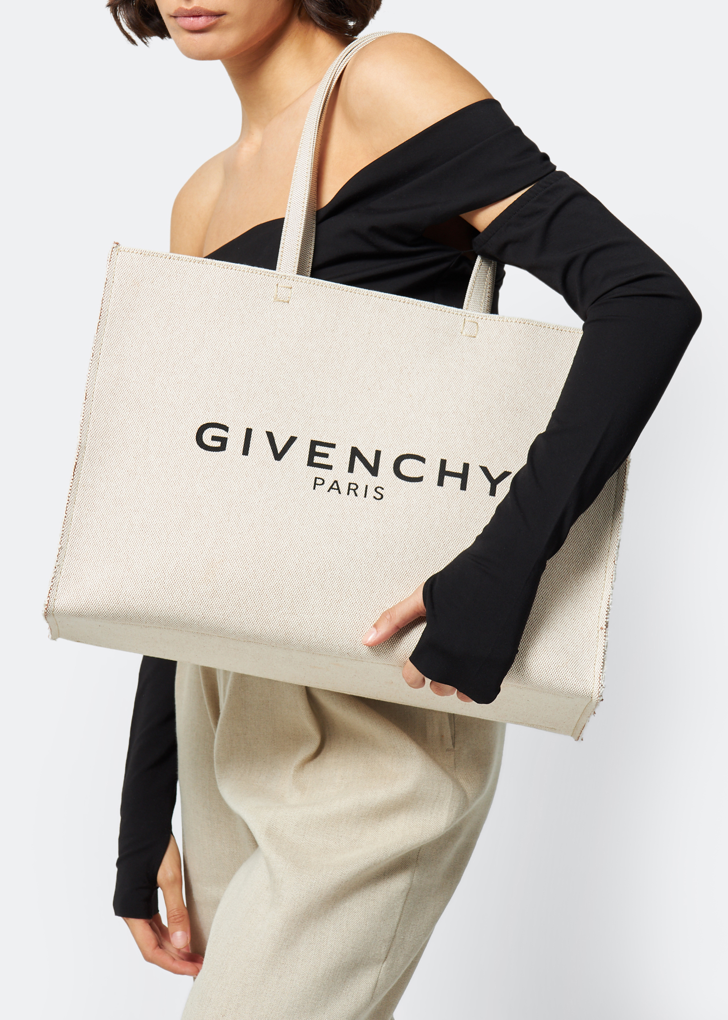 

Large G-Tote shopping bag, Beige