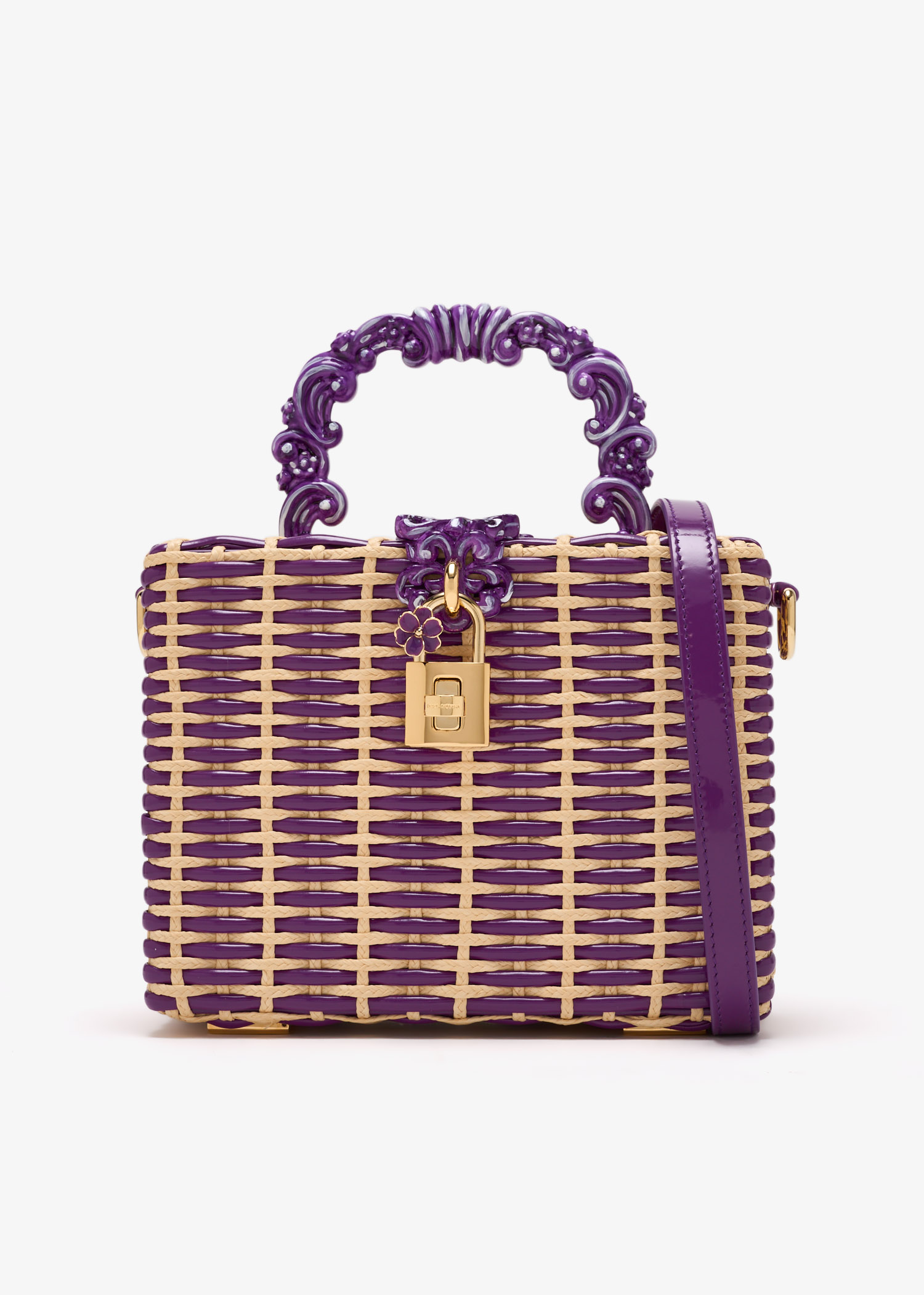 

Dolce Woven Box bag, Beige