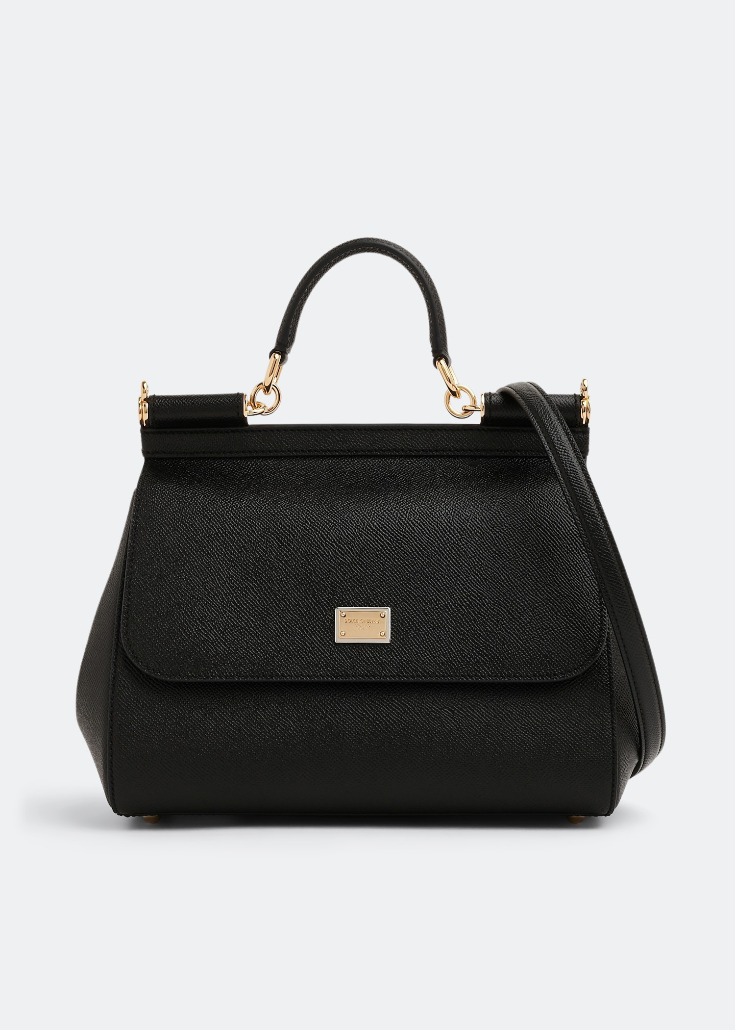 

Medium Sicily iguana bag, Black