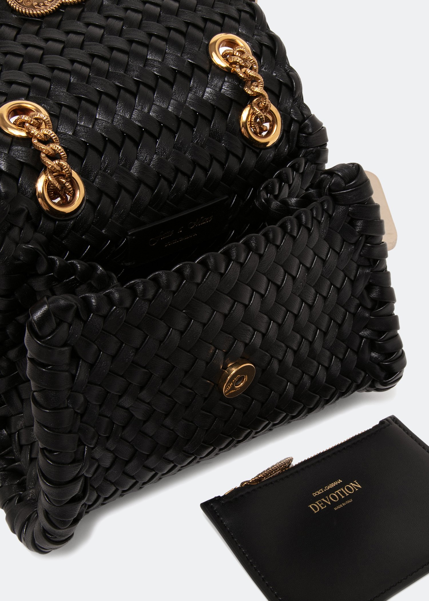 

Devotion small woven shoulder bag, Black