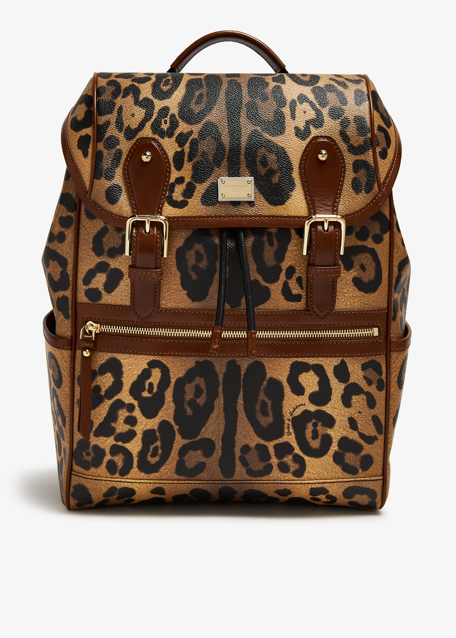 Crespo leopard-print backpack, Animal print