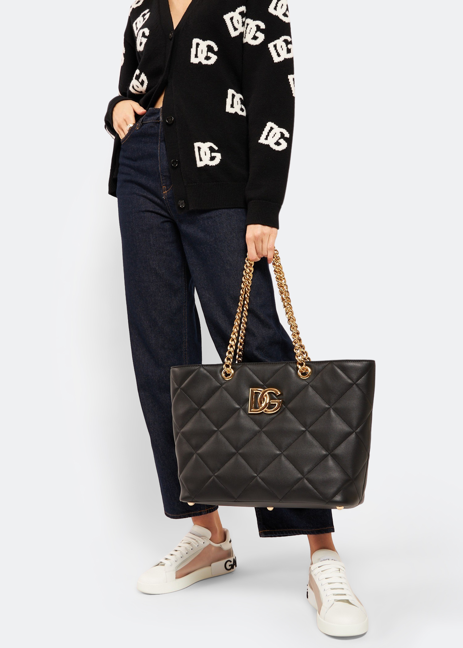 

Quilted 3.5 shopper, Black