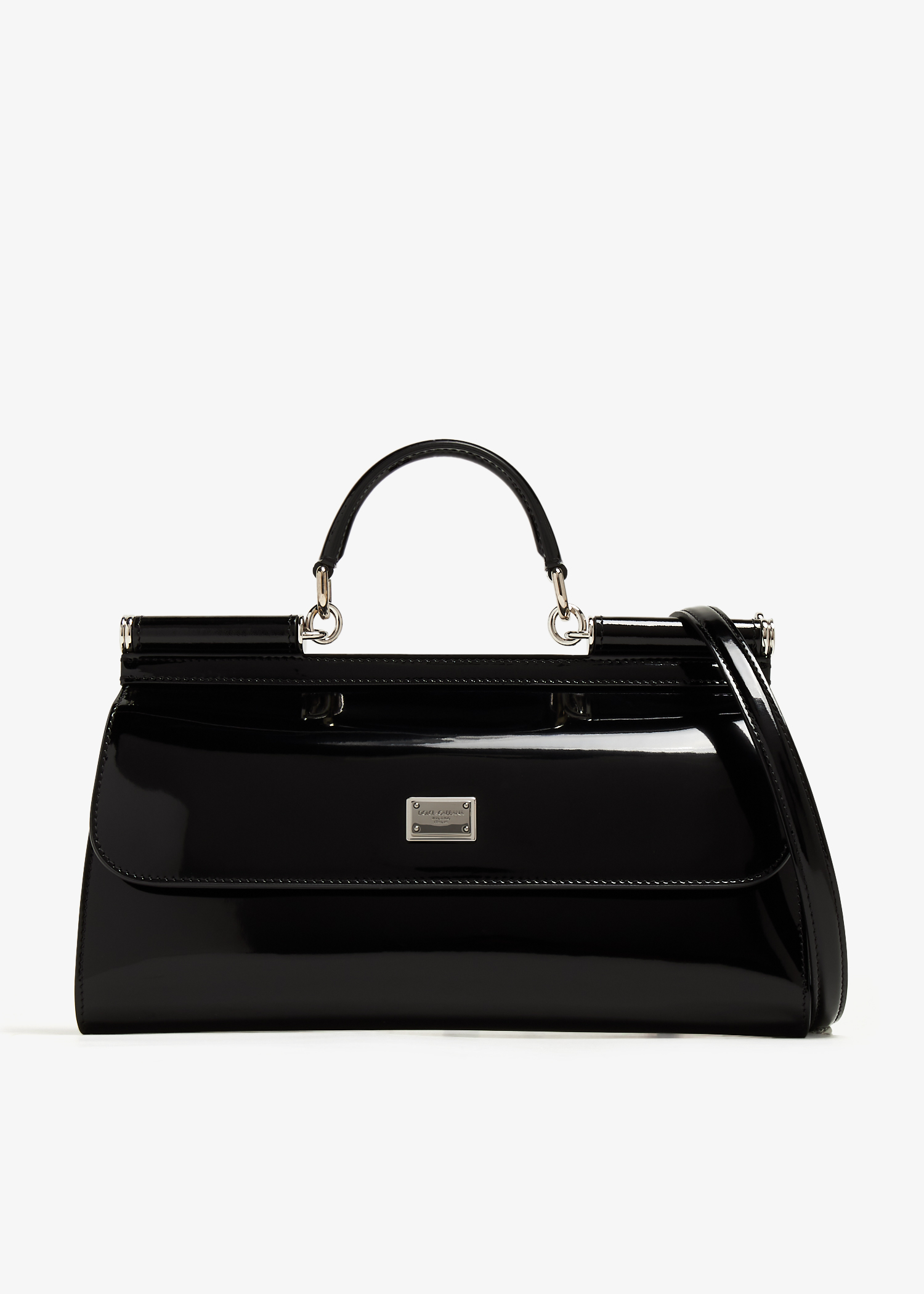 Kim Sicily polished handbag, Black