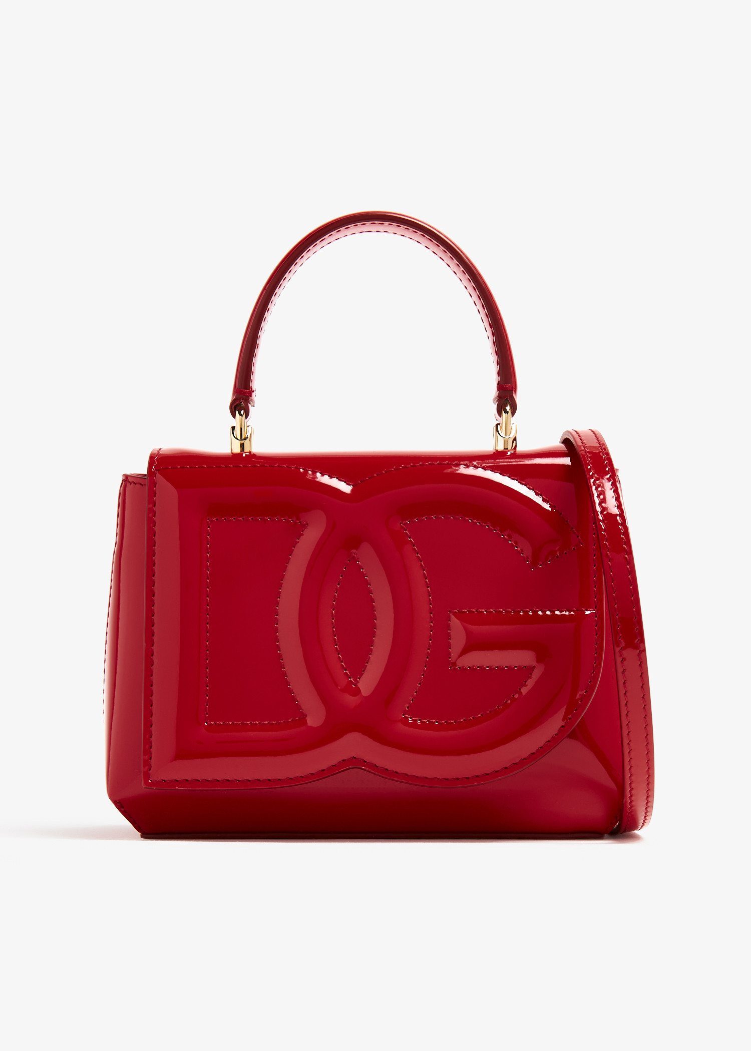 DG Logo top-handle bag, Red