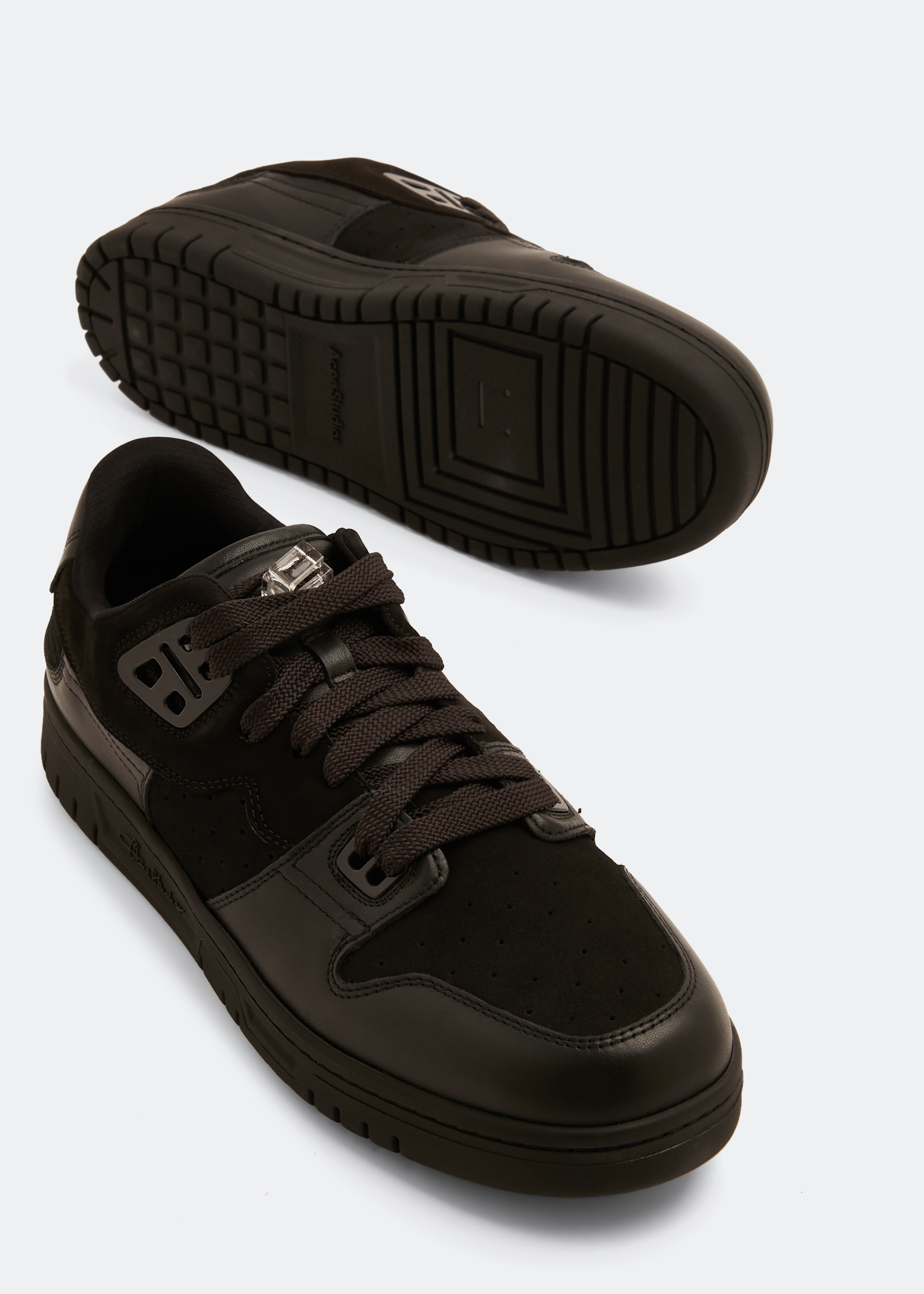 

Suede low-top sneakers, Black