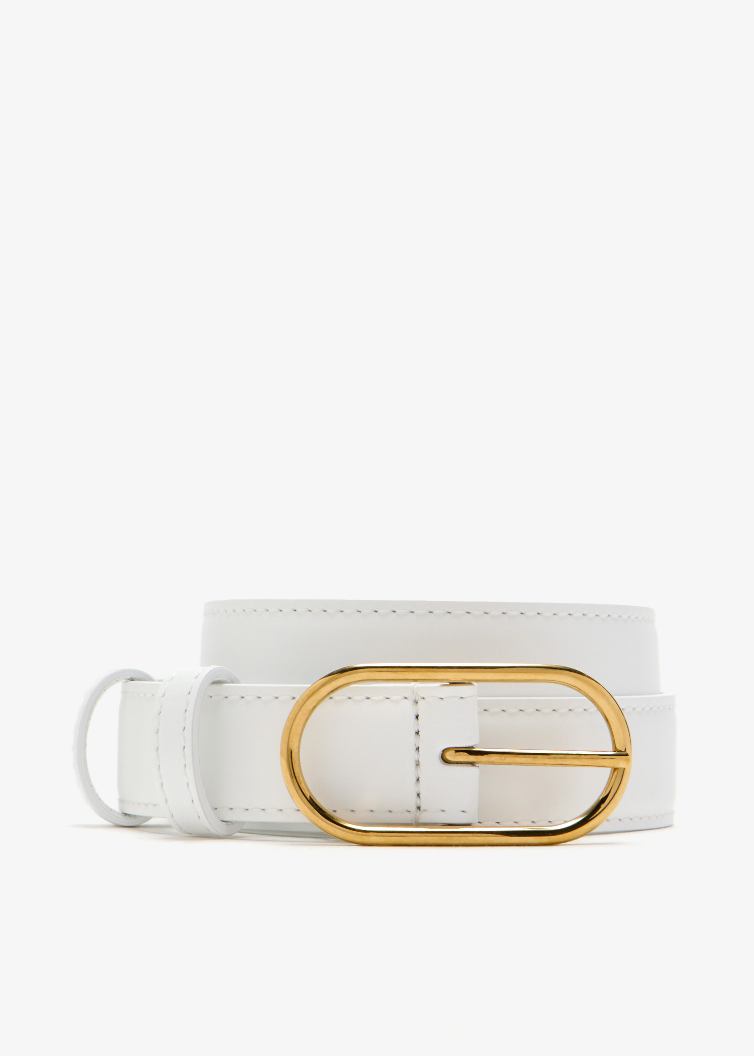 

Calfskin belt, White