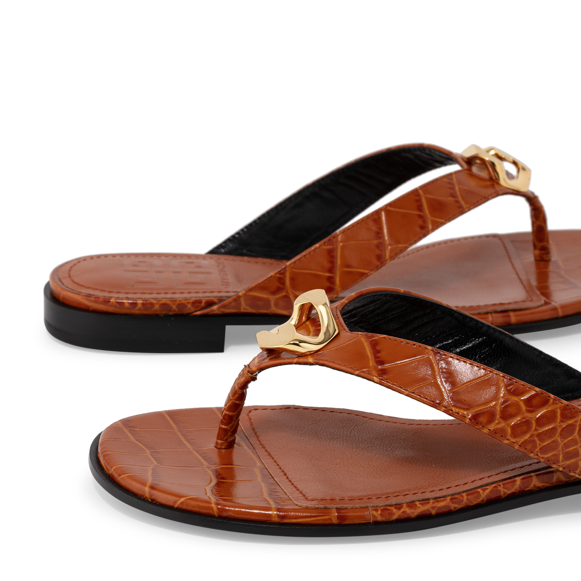 

G Chain sandals, Brown