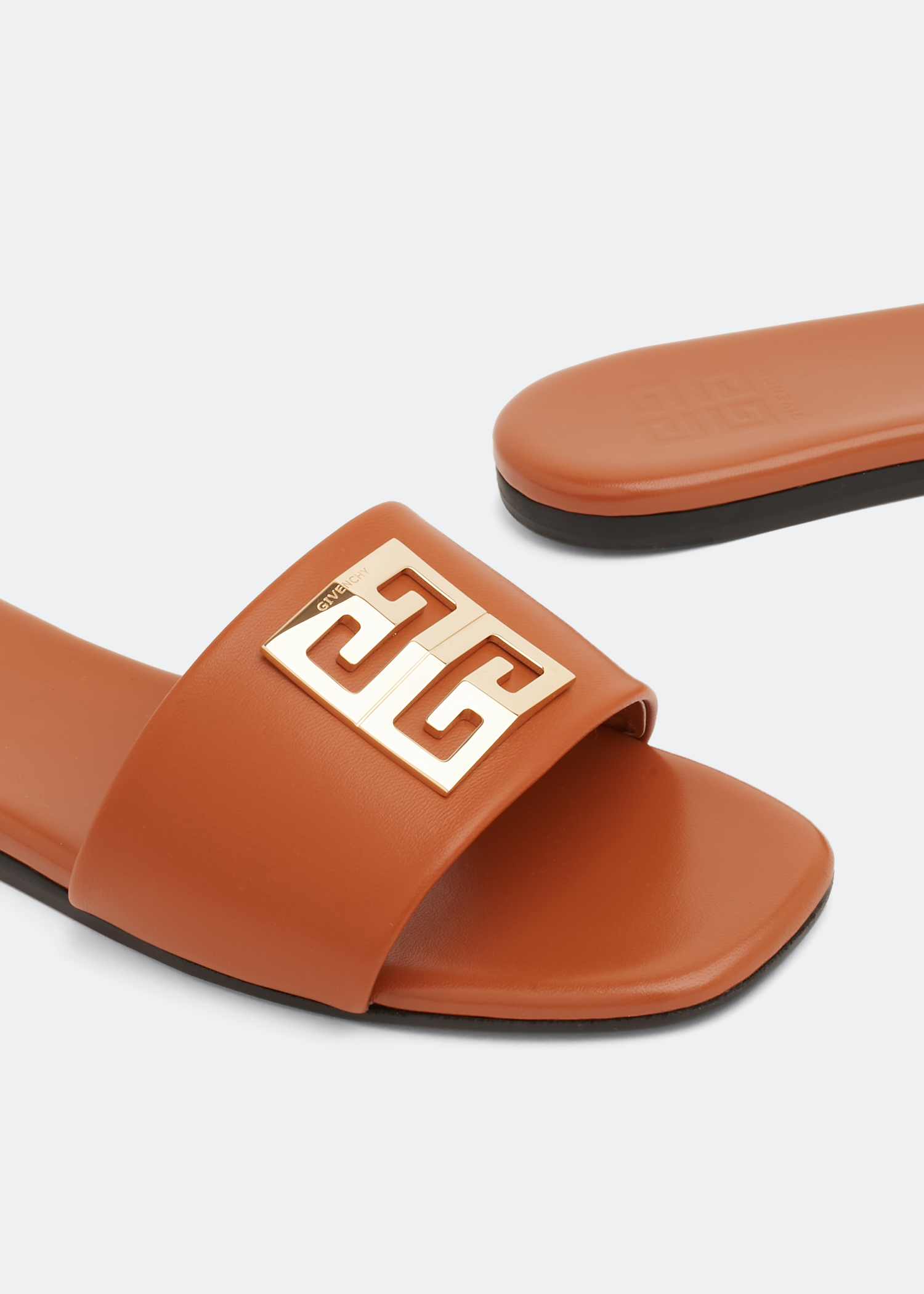 

4G leather sandals, Orange