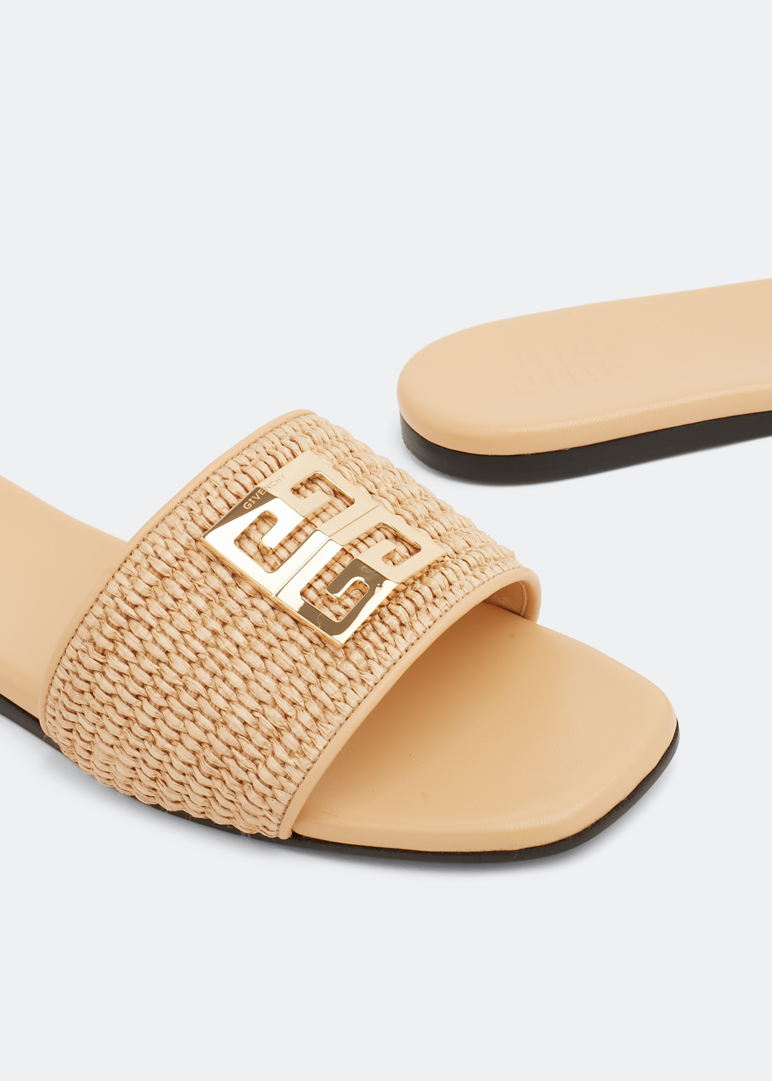 

4G raffia sandals, Beige