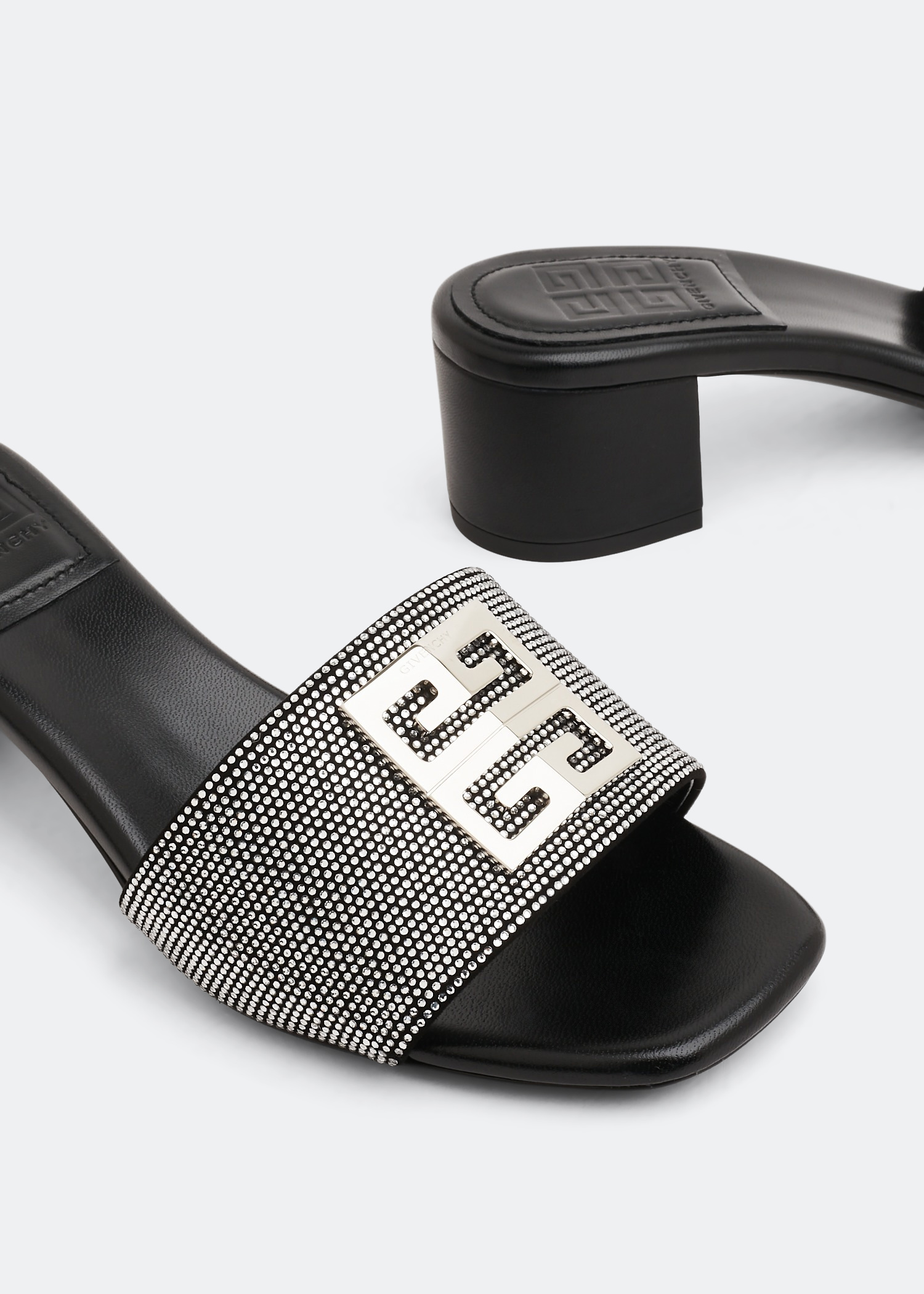

4G leather mules, Black