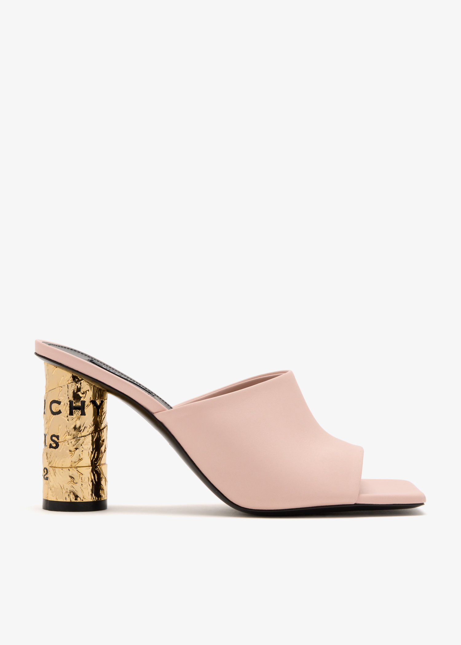 

Tape heeled mules, Pink
