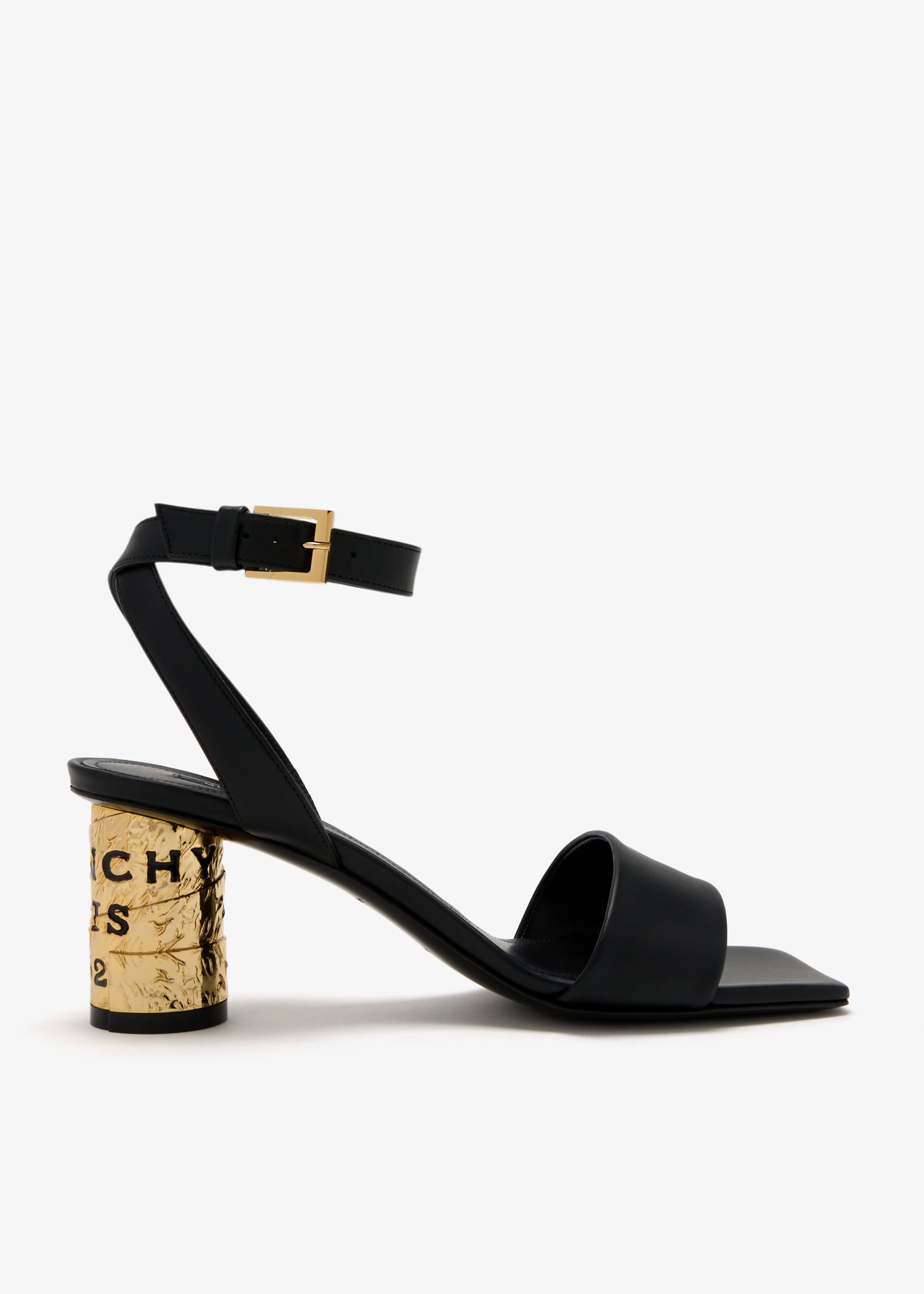 

Tape heeled sandals, Black