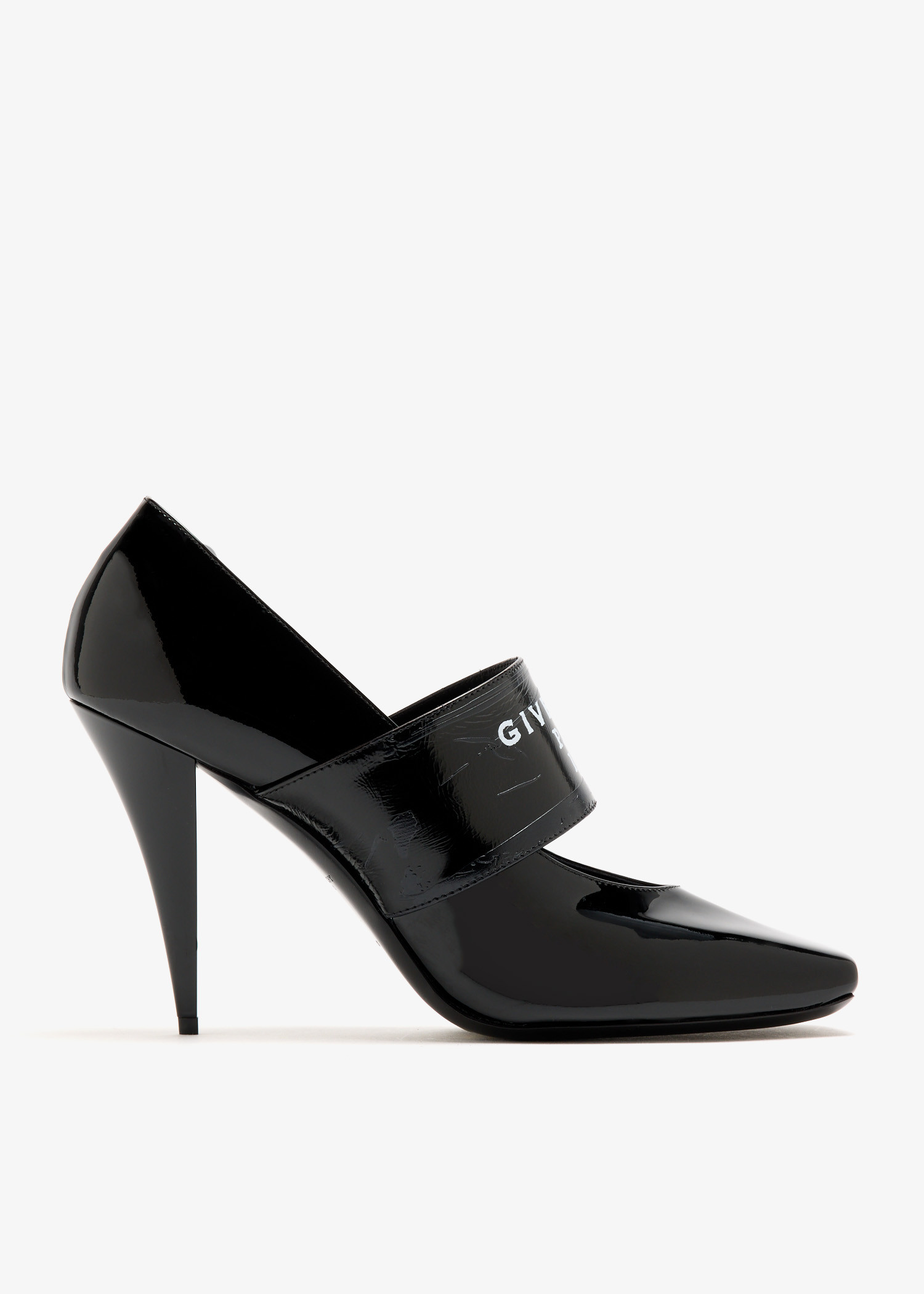 

Sliced Square Tape pumps, Black