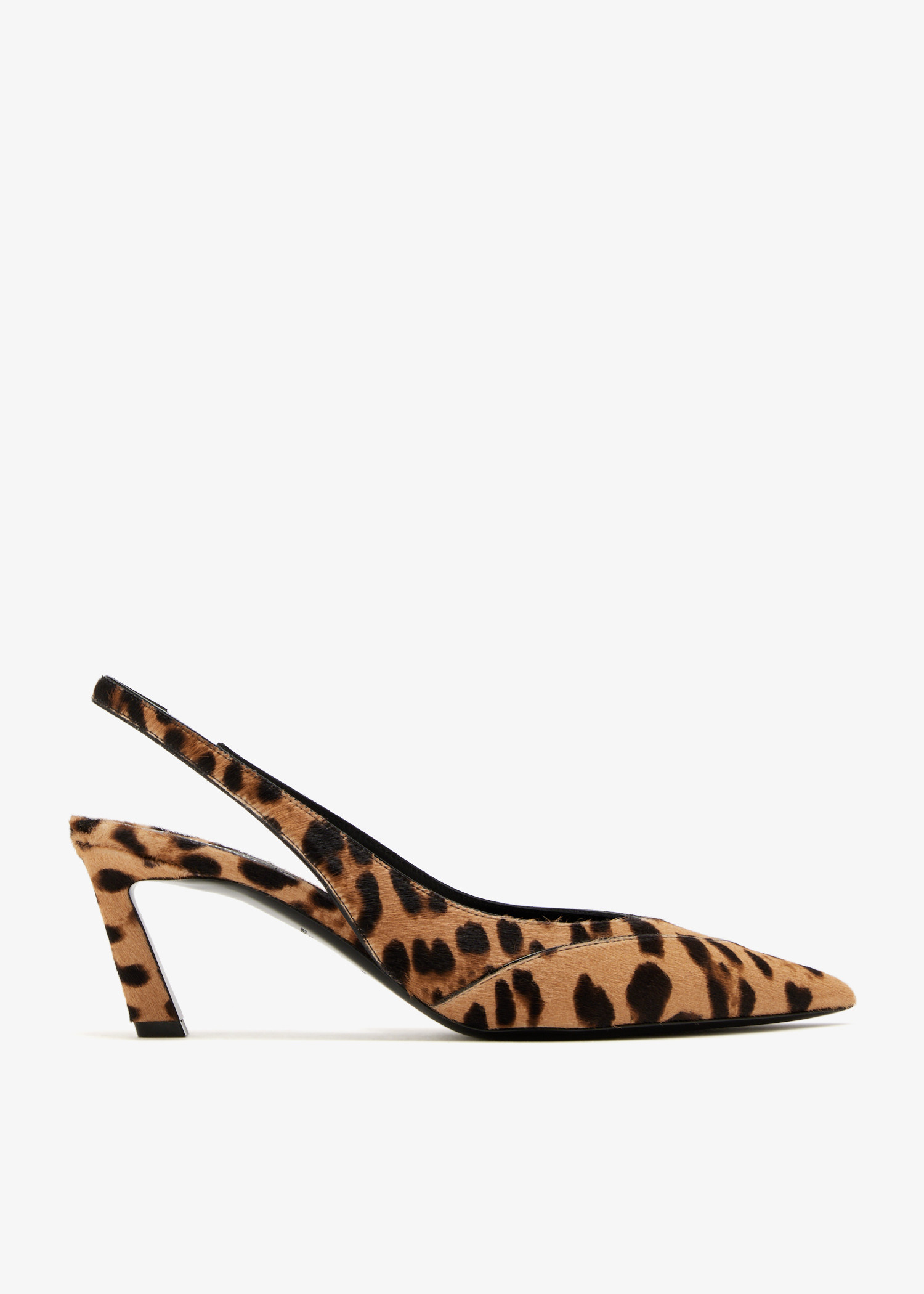 

Spiky slingback pumps, Animal printed