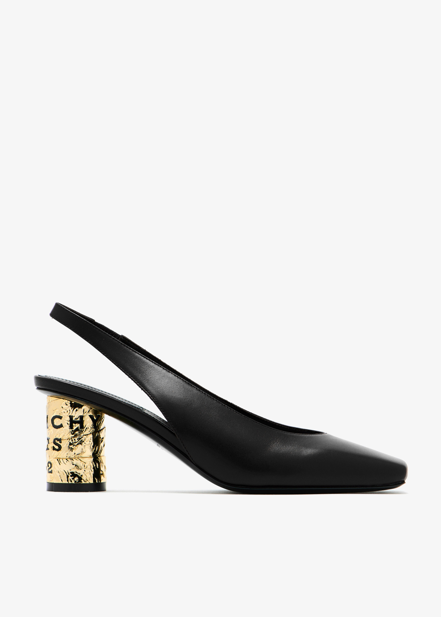 

Tape slingback pumps, Black