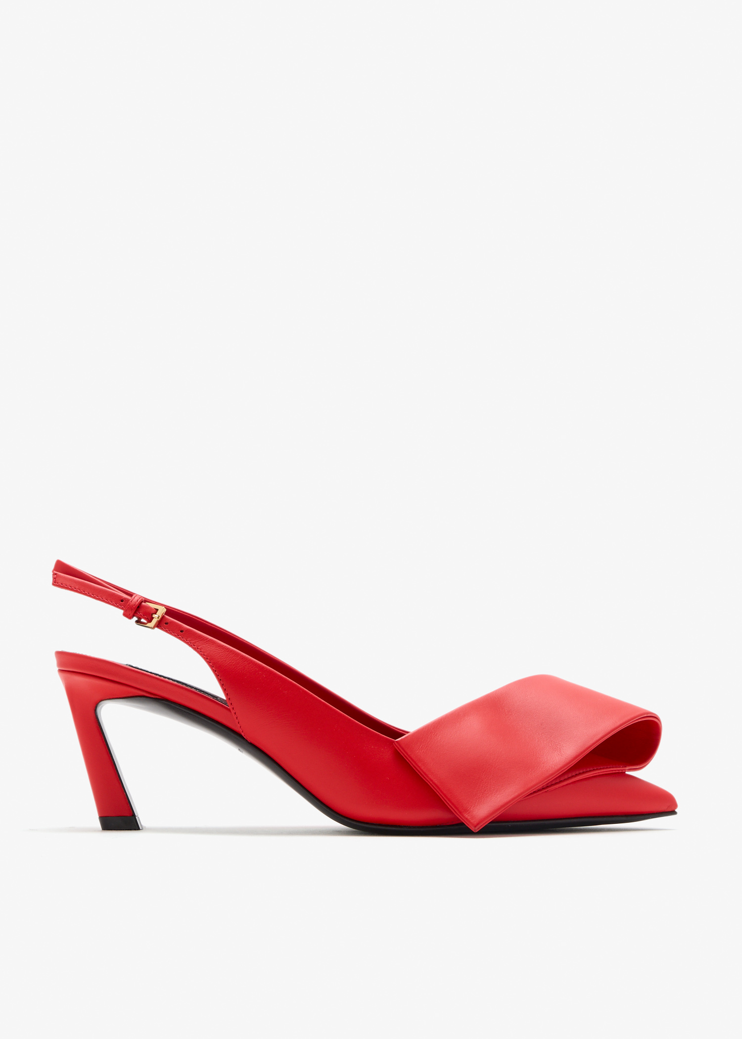

Twisted Ribbon slingback pumps, Red