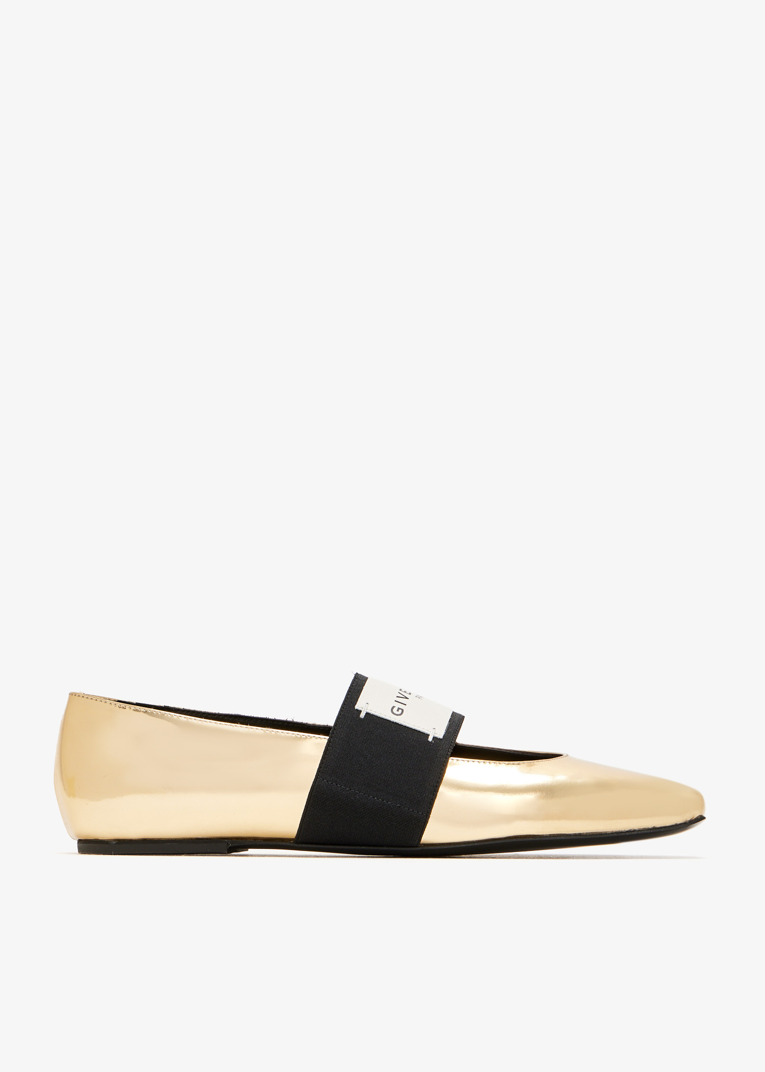 

Sliced Square ballerinas, Gold