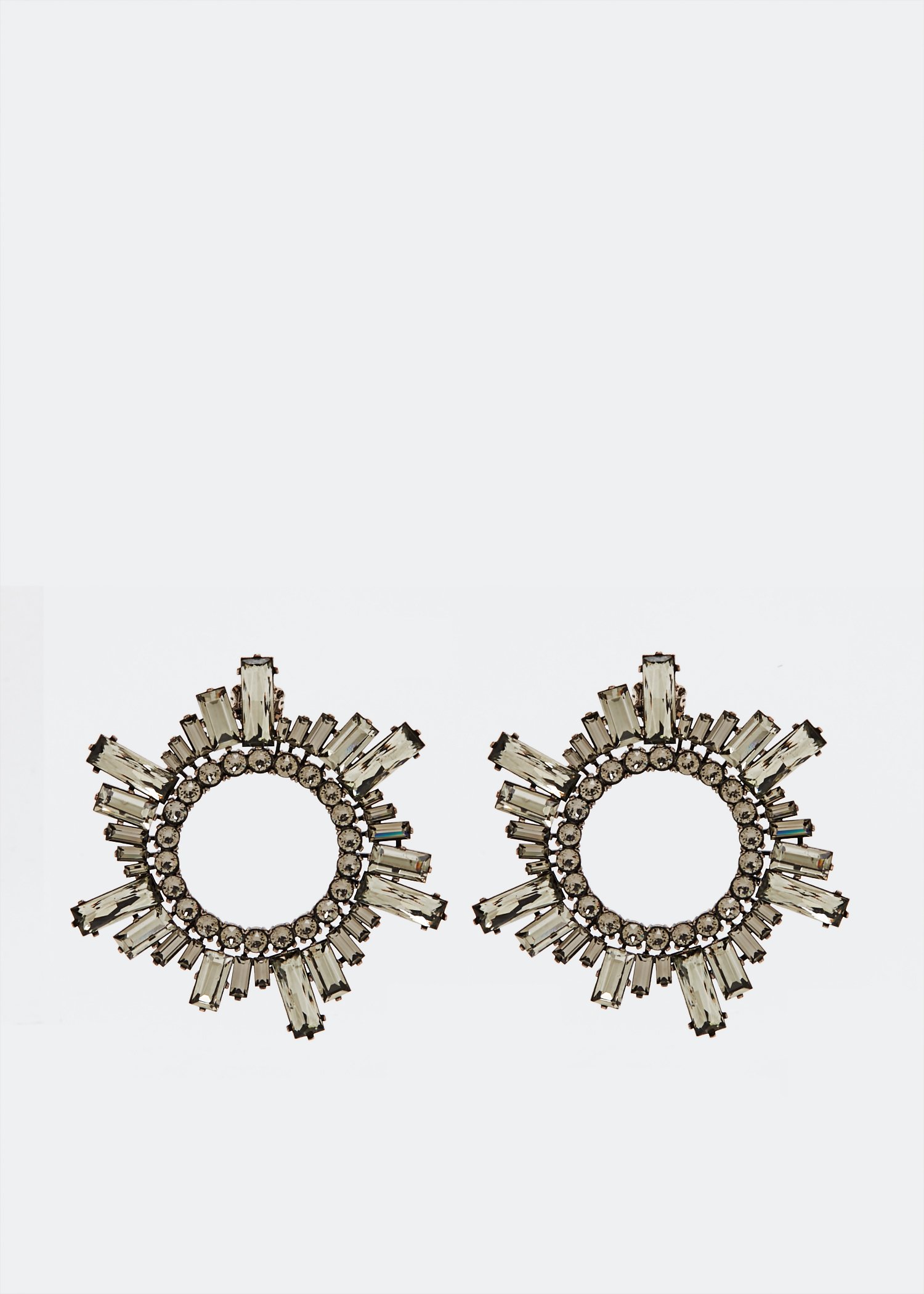 

Begum crystal earrings, Black