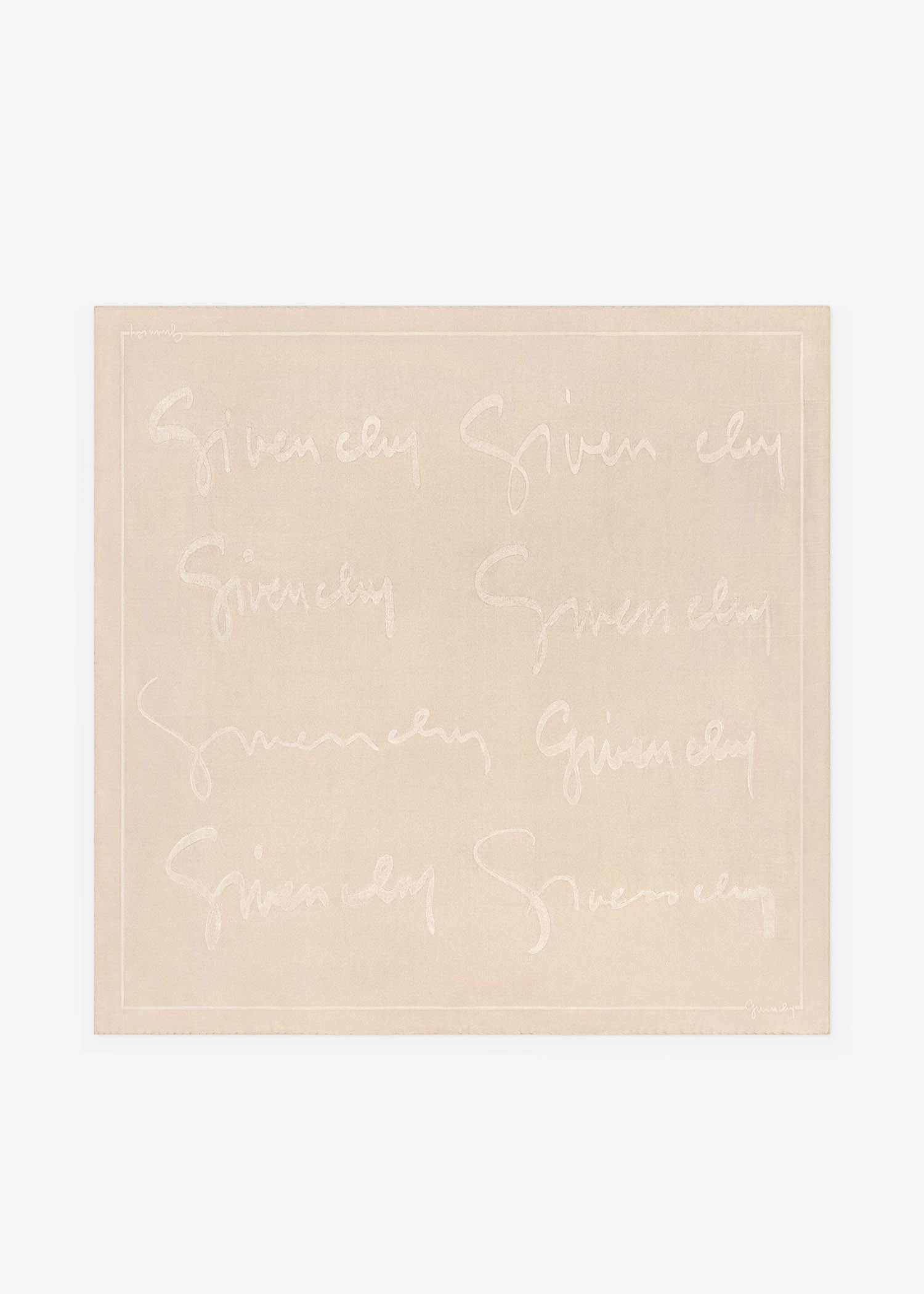 

Logo signature square scarf, Beige