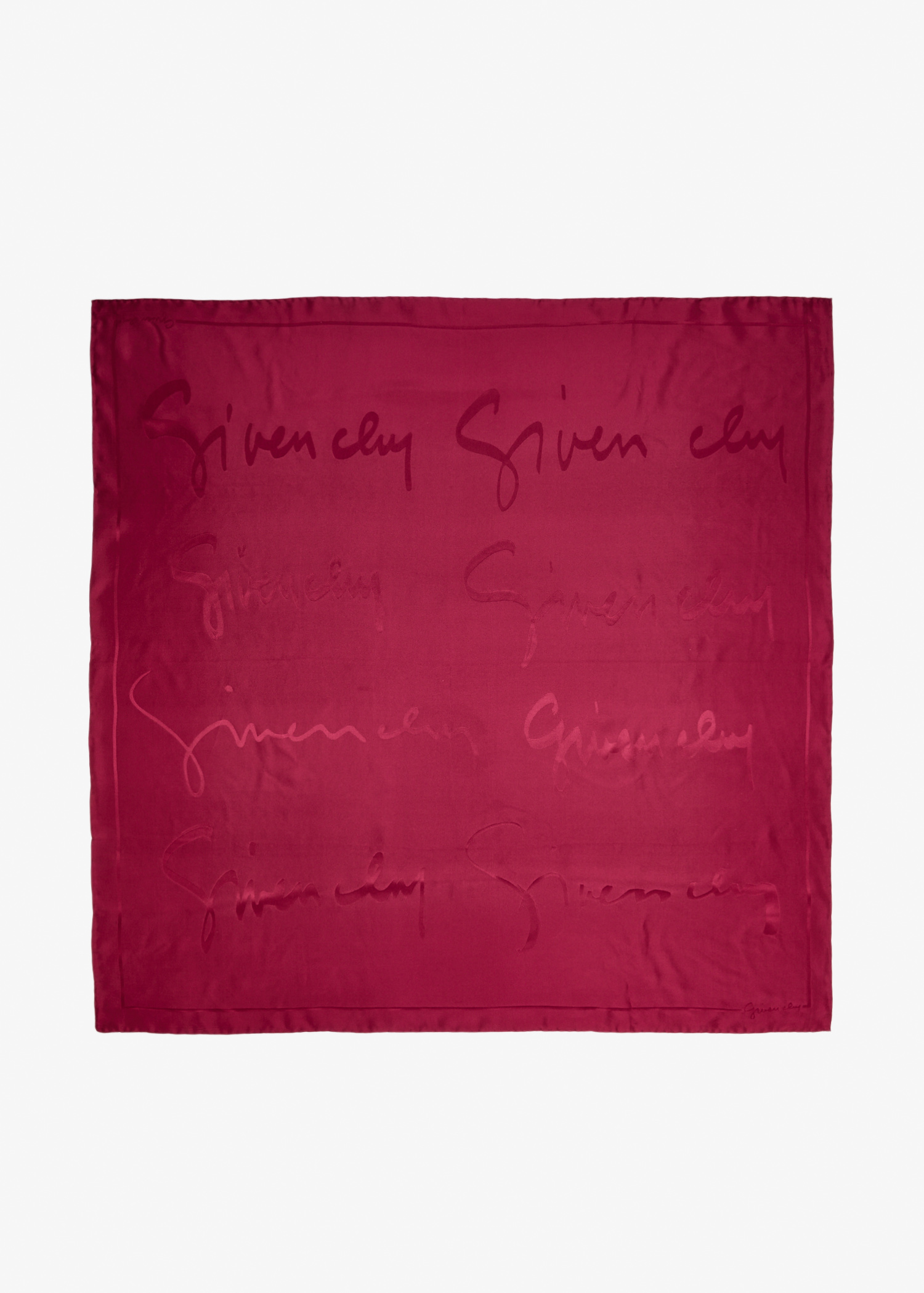 

Logo signature square scarf, Red