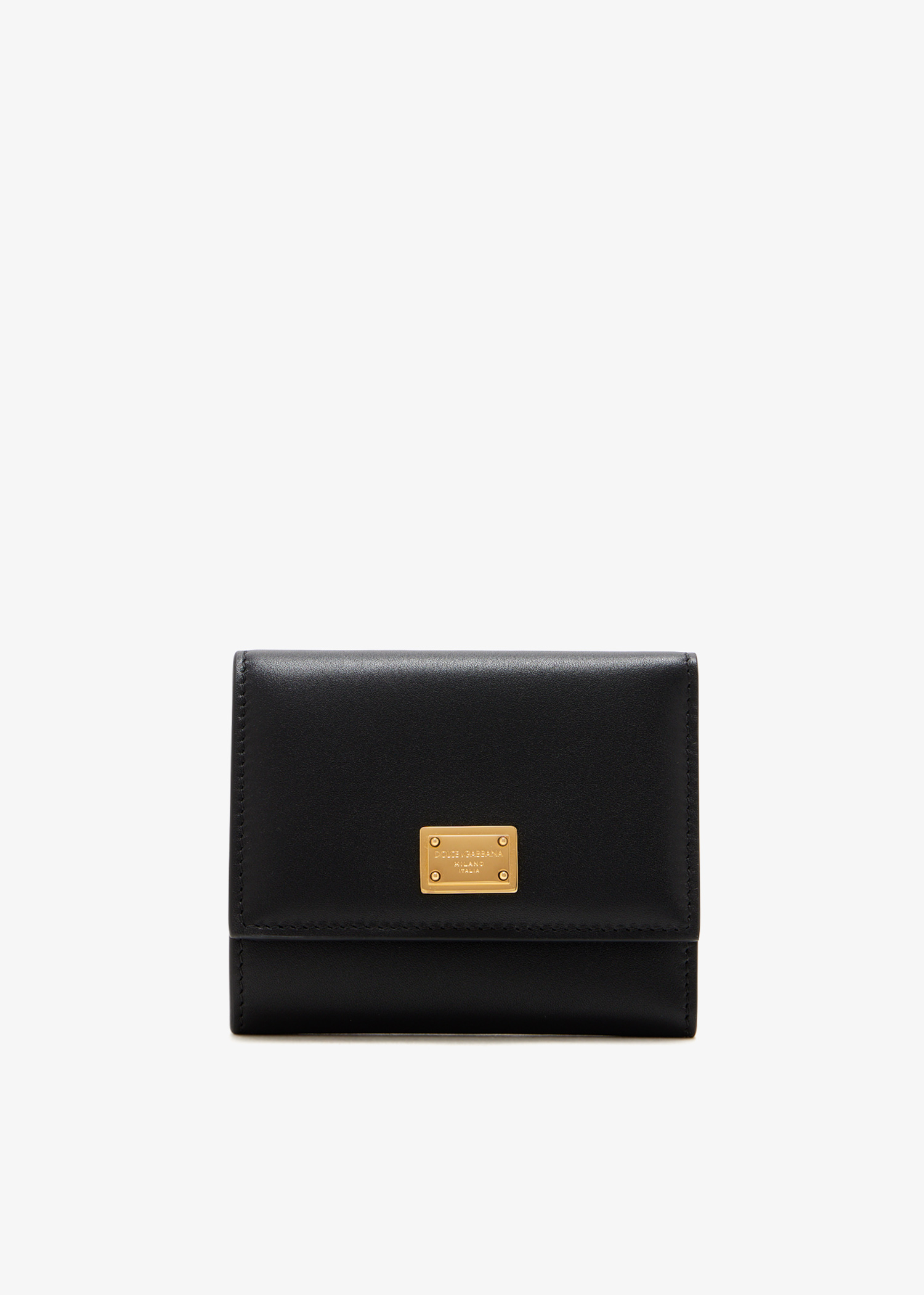 

Plongé calfskin tri-fold wallet, Black