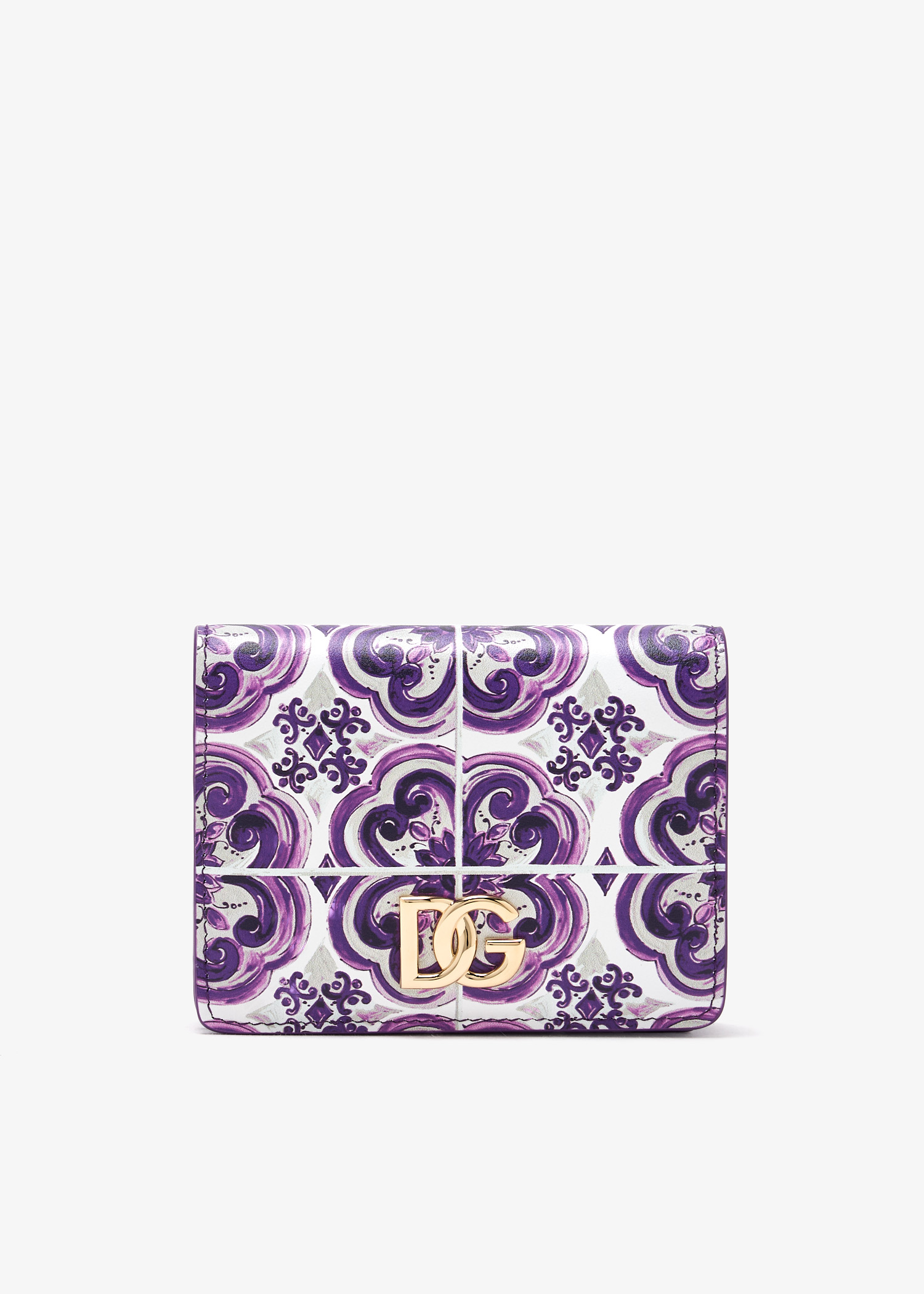 

Maiolica-print continental wallet, Printed
