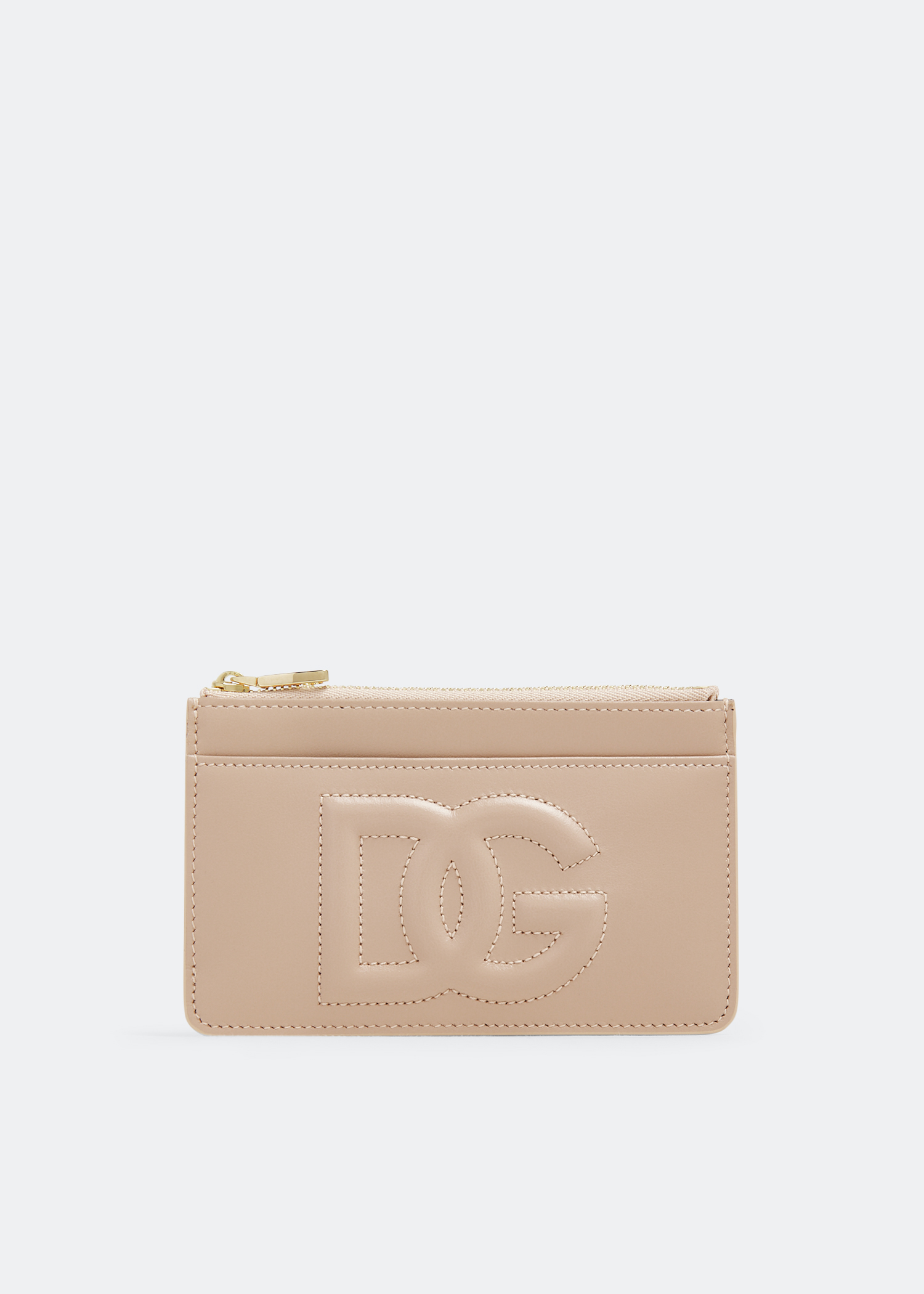 

Medium DG logo card holder, Beige