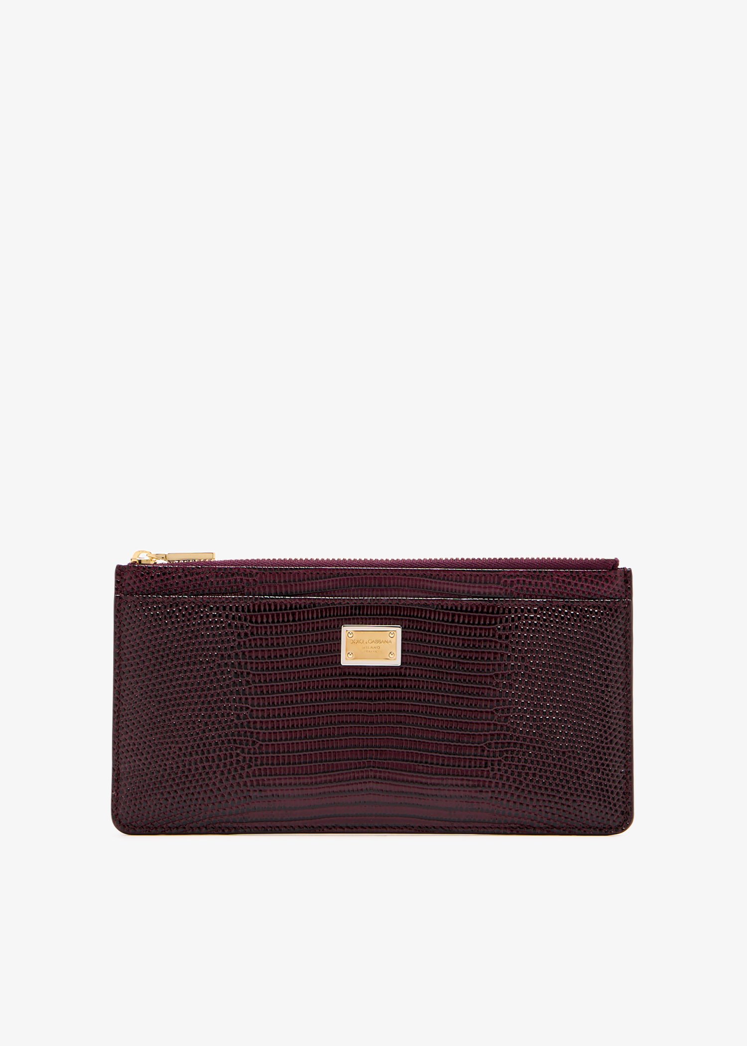 

Iguana-print long wallet, Burgundy