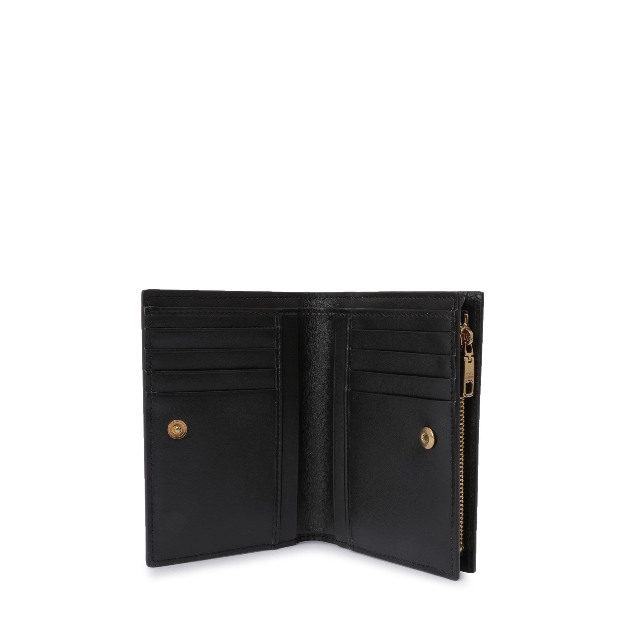 

Calfskin small wallet, Black