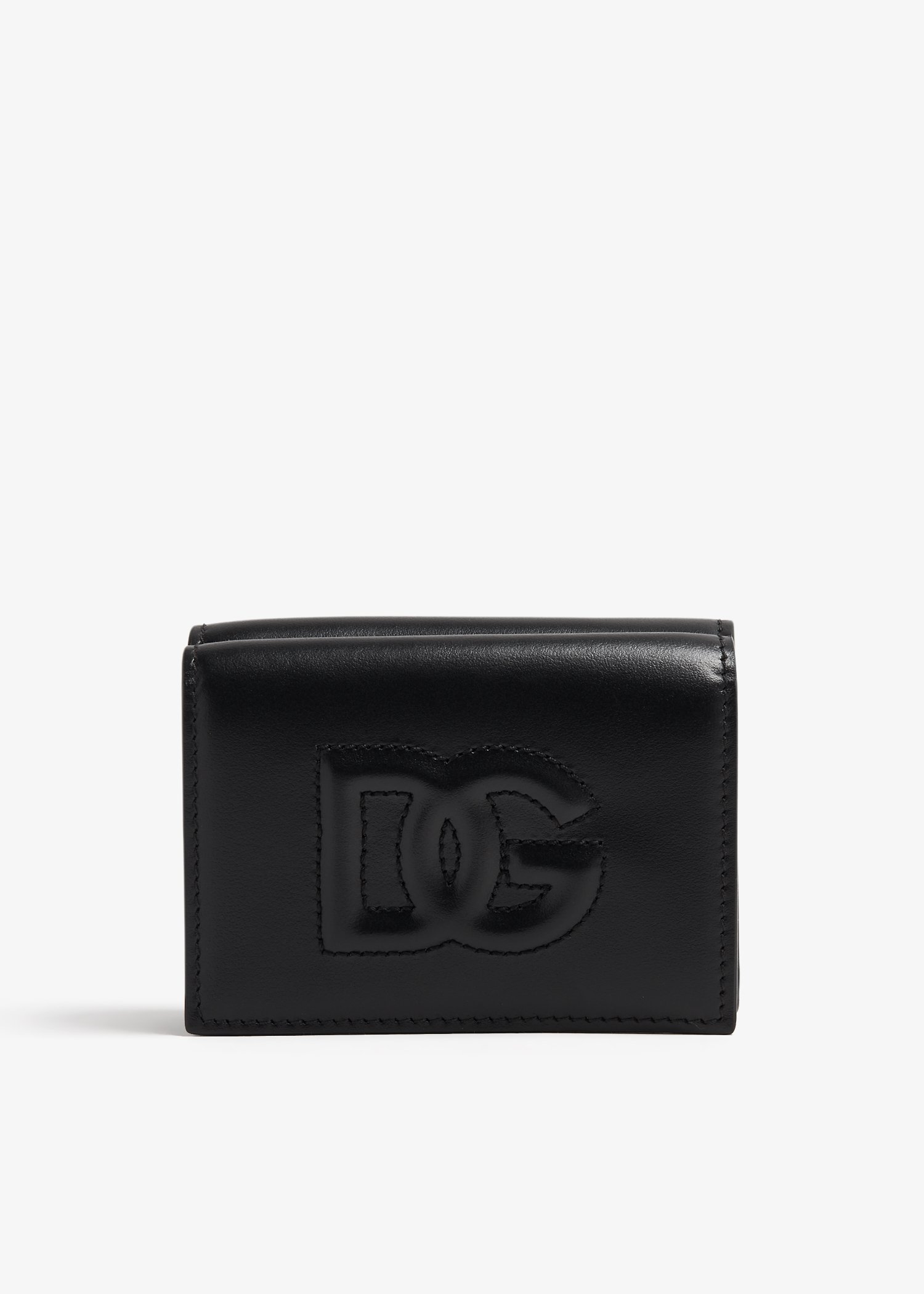 

DG logo French flap wallet, Black