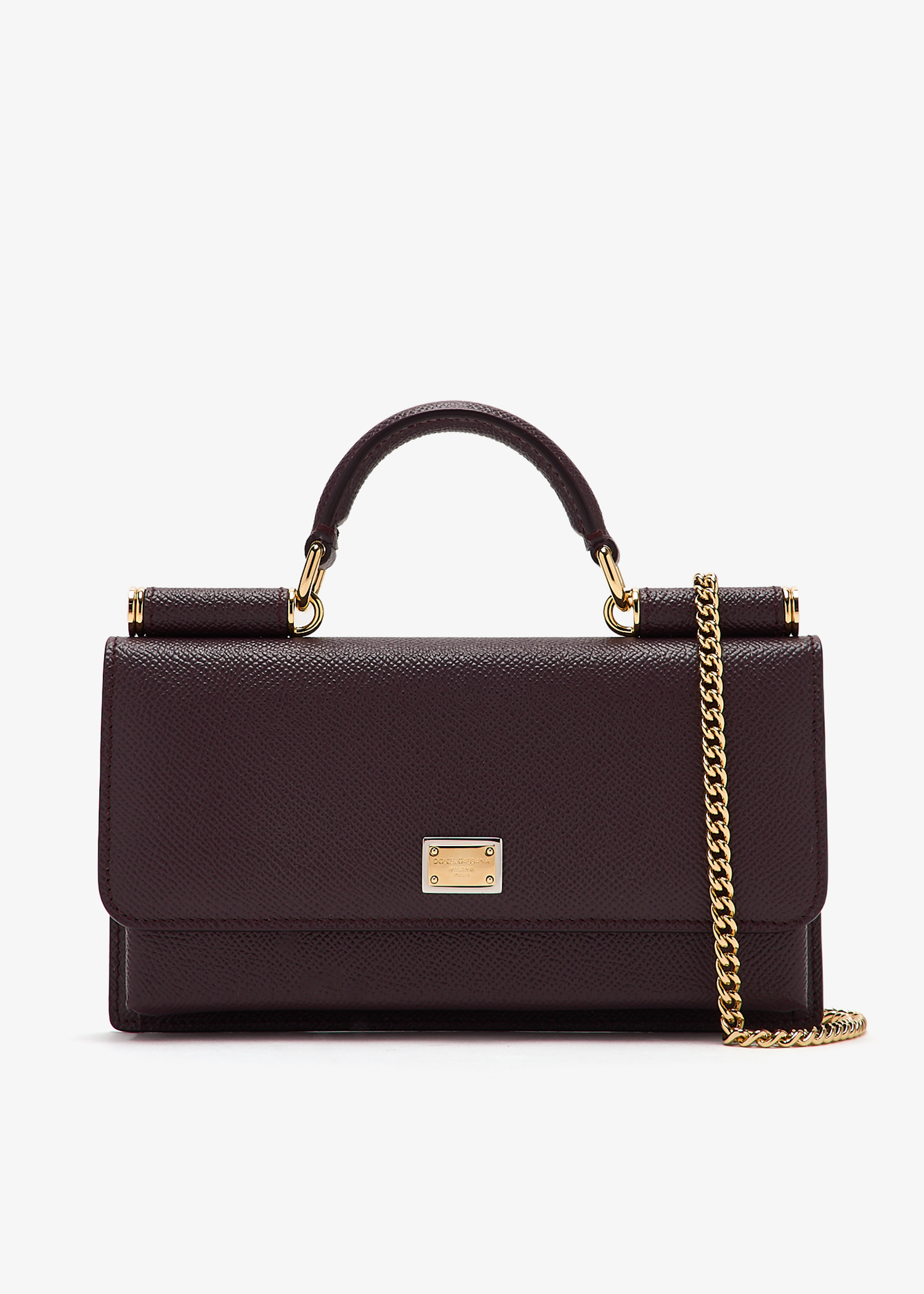 

Dauphine mini top-handle bag, Burgundy