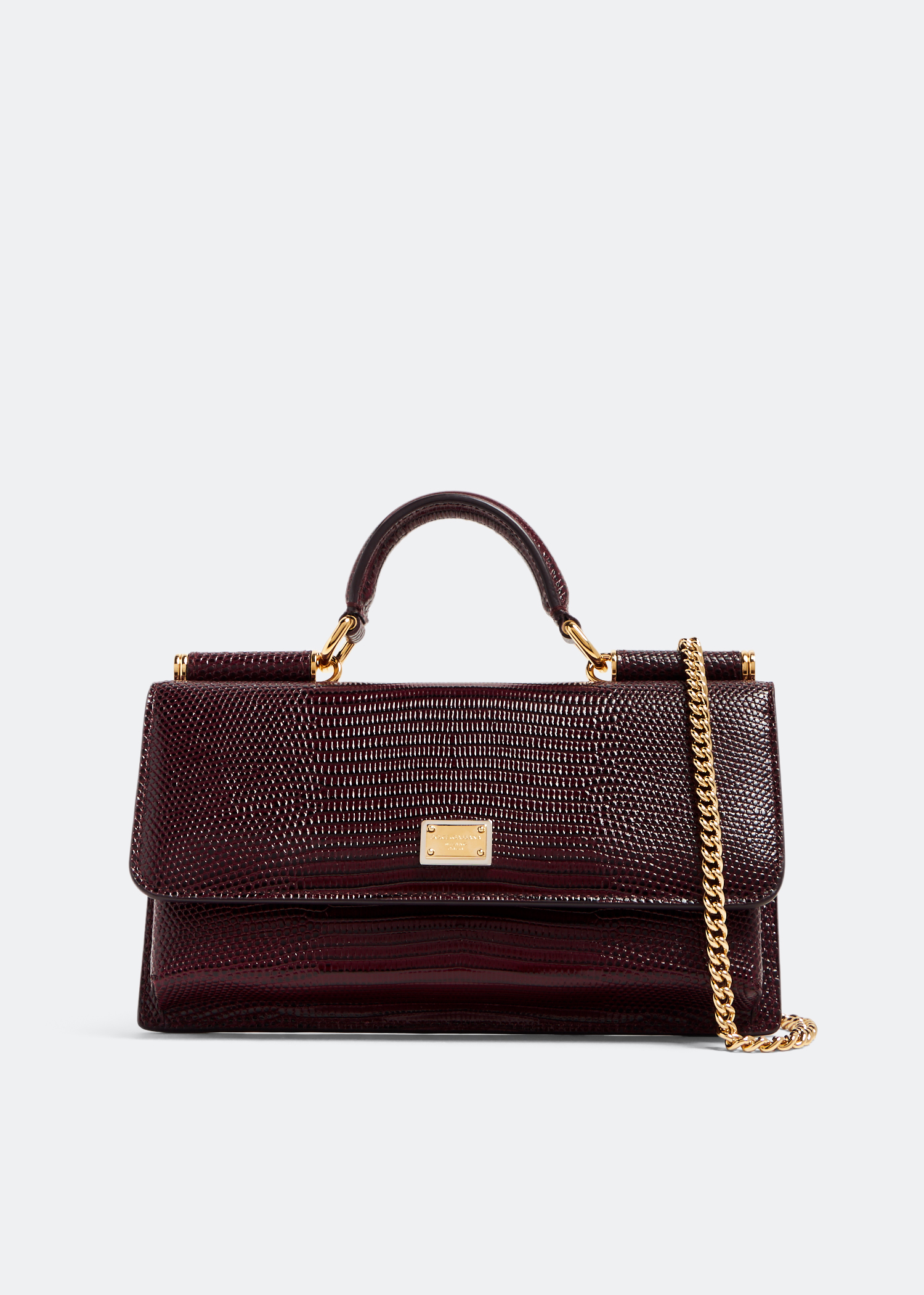 

Iguana-print mini bag, Burgundy