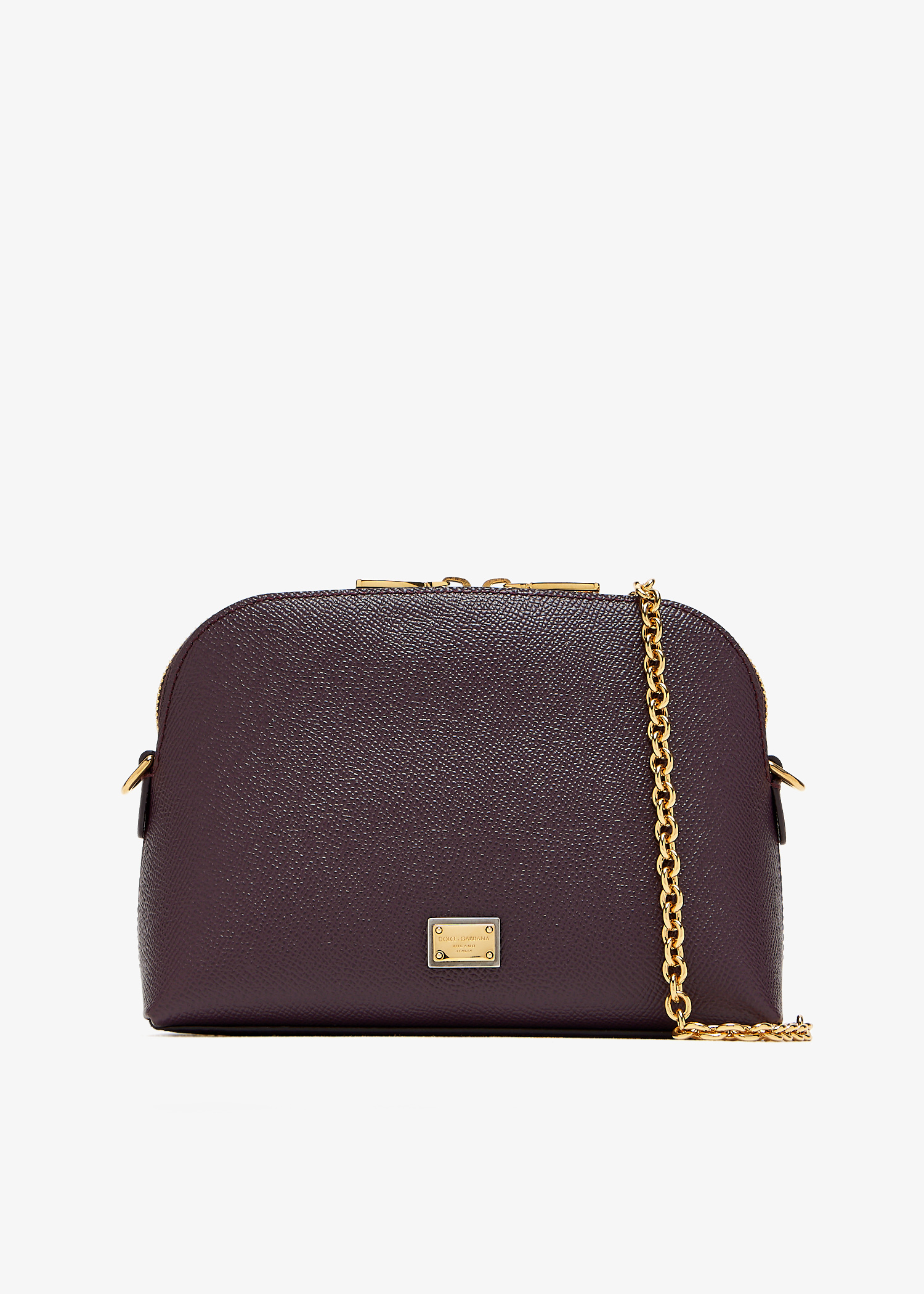 

DG logo calfskin mini bag, Burgundy