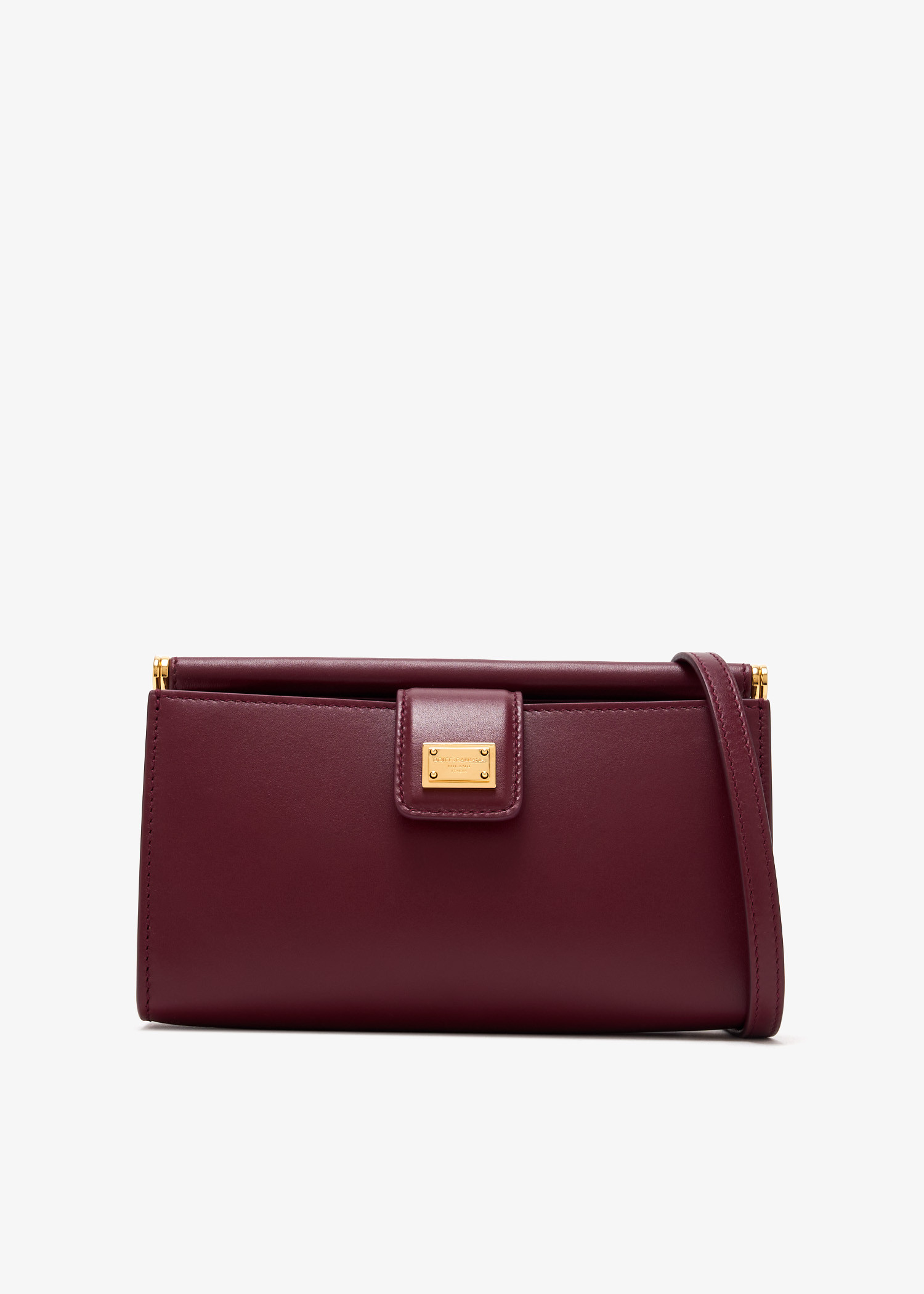 

Plongé calfskin phone bag, Burgundy