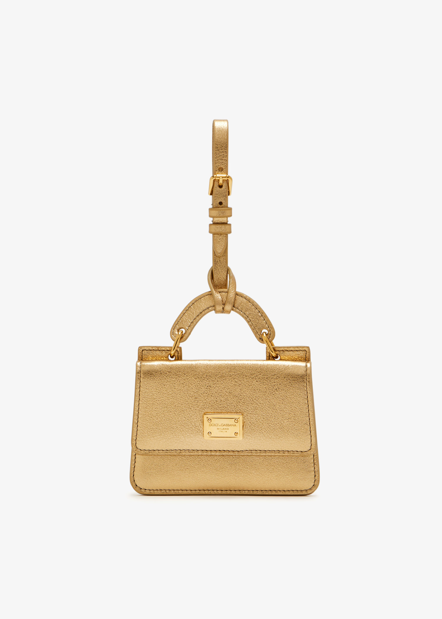 

Laminated calfskin card holder, Gold