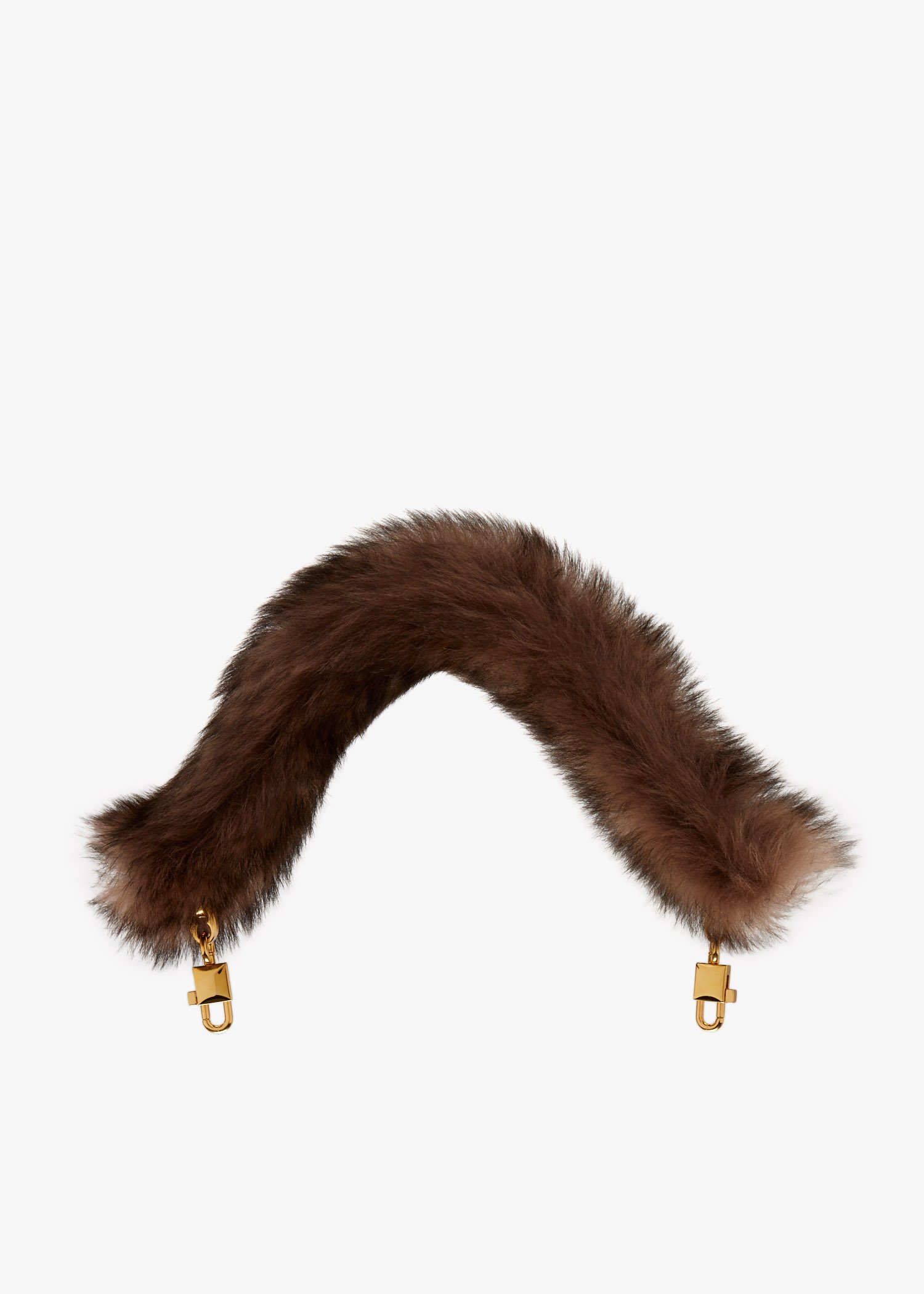 

Shearling shoulder strap, Brown