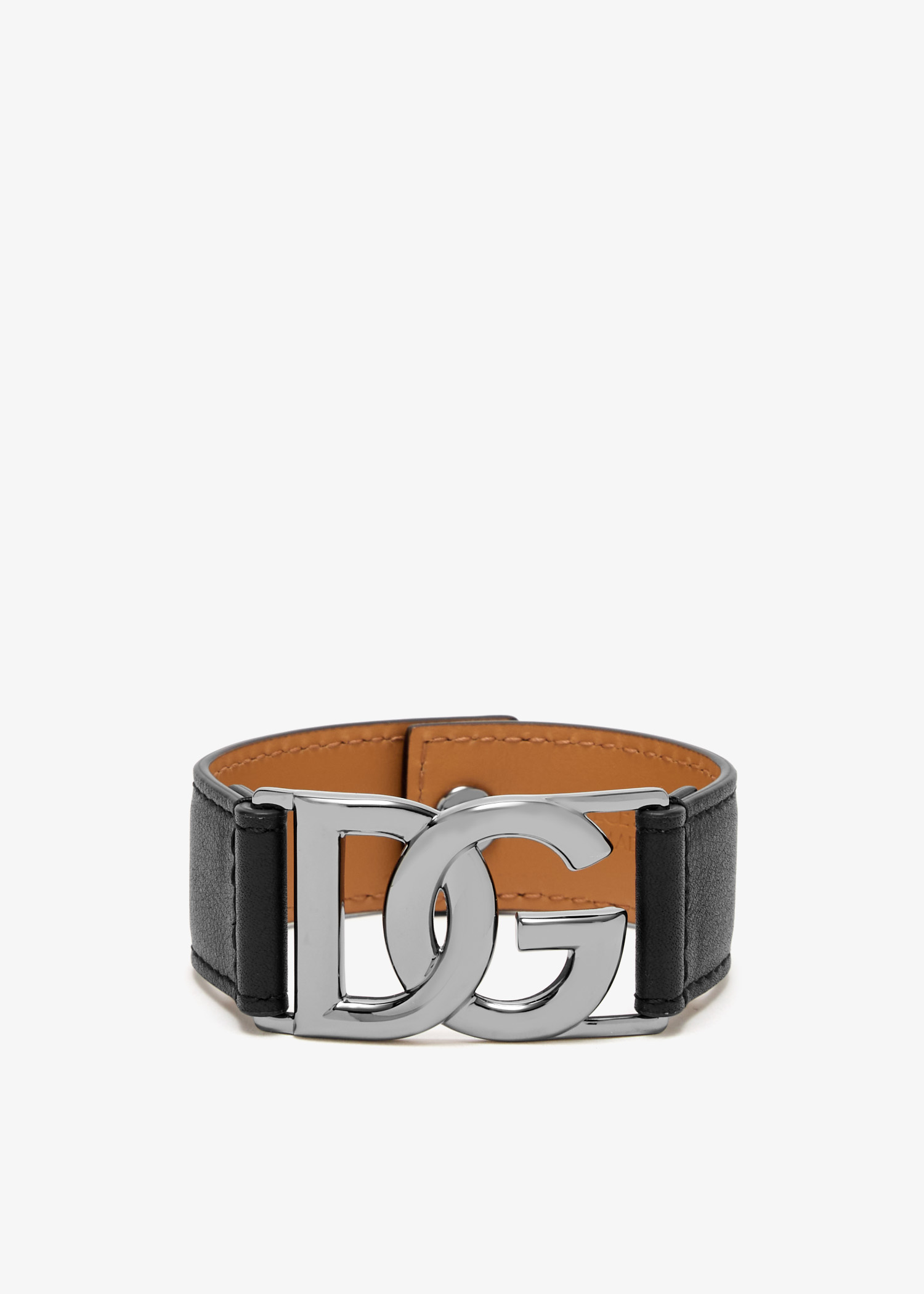 

DG calfskin leather bracelet, Black