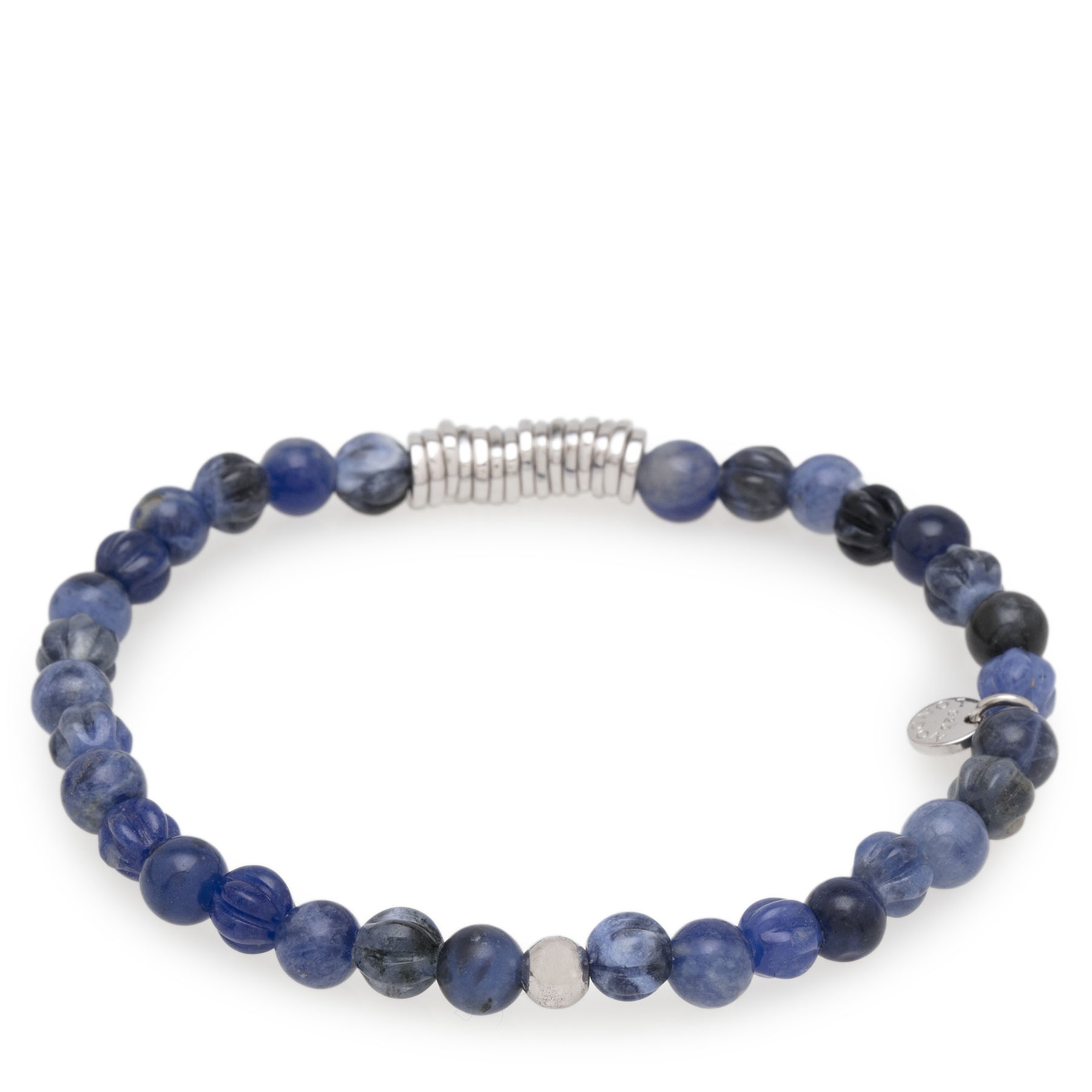 

Disc Round bead bracelet, Blue