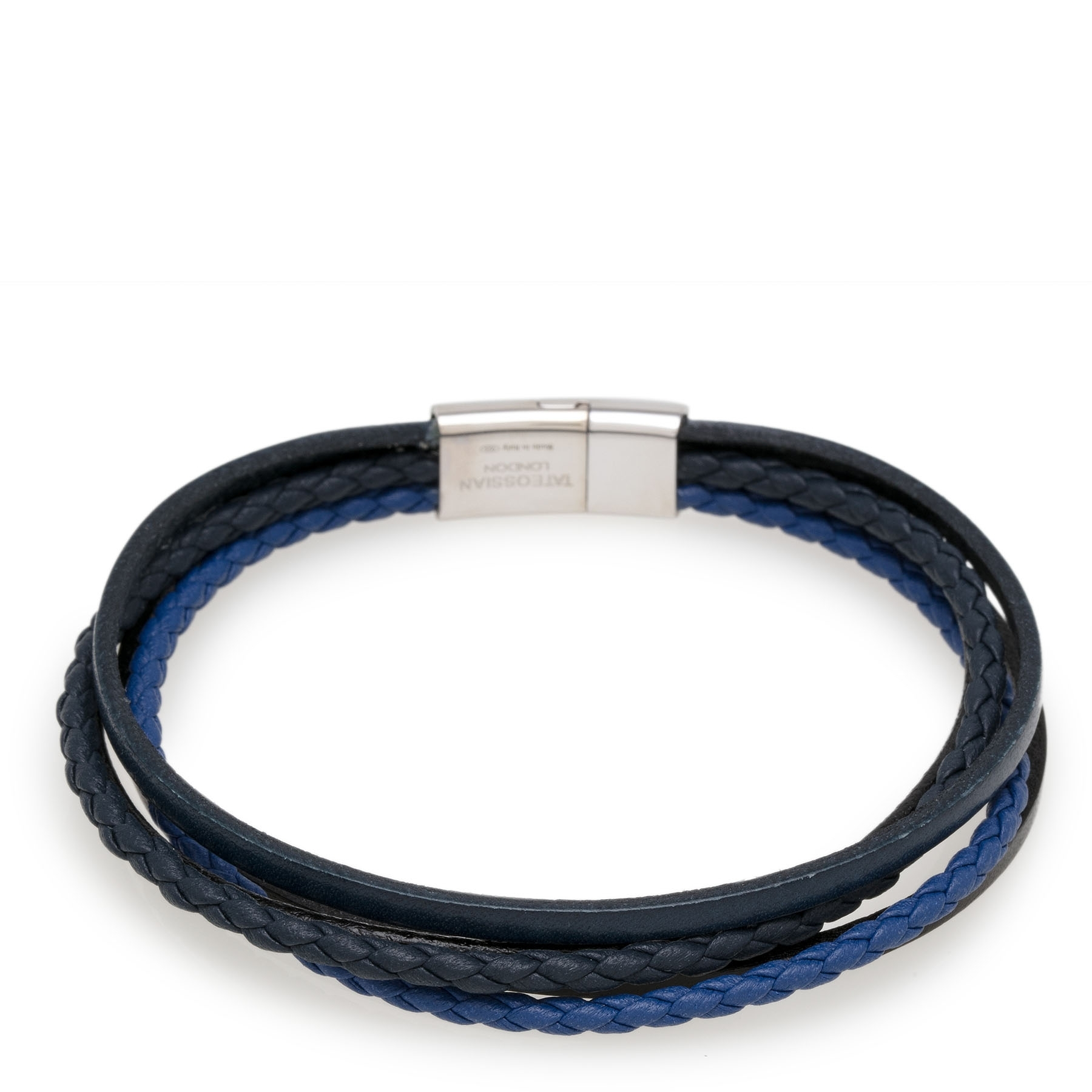 

Braided leather bracelet, Multi-coloured