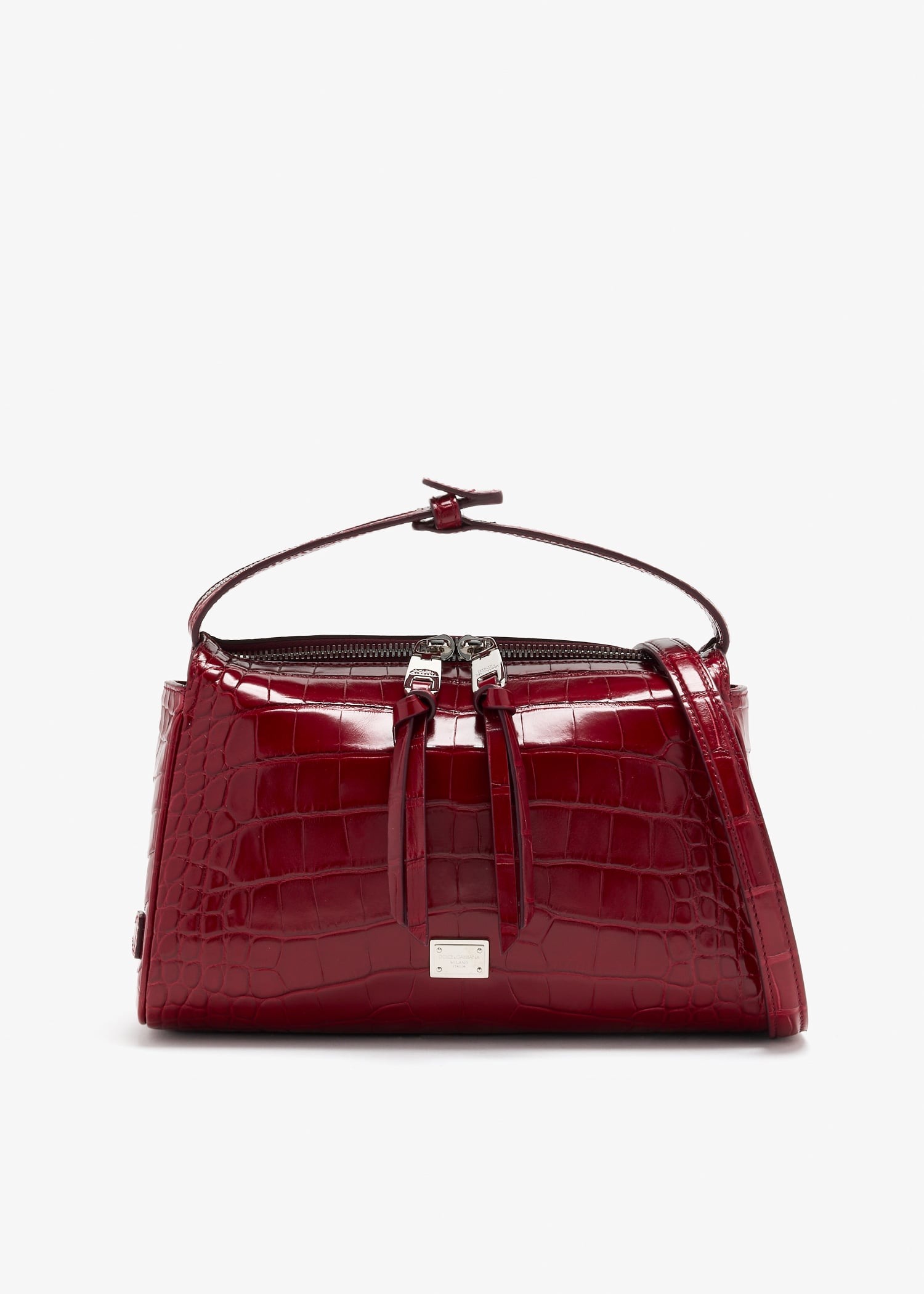 

Alligator leather shoulder bag, Red