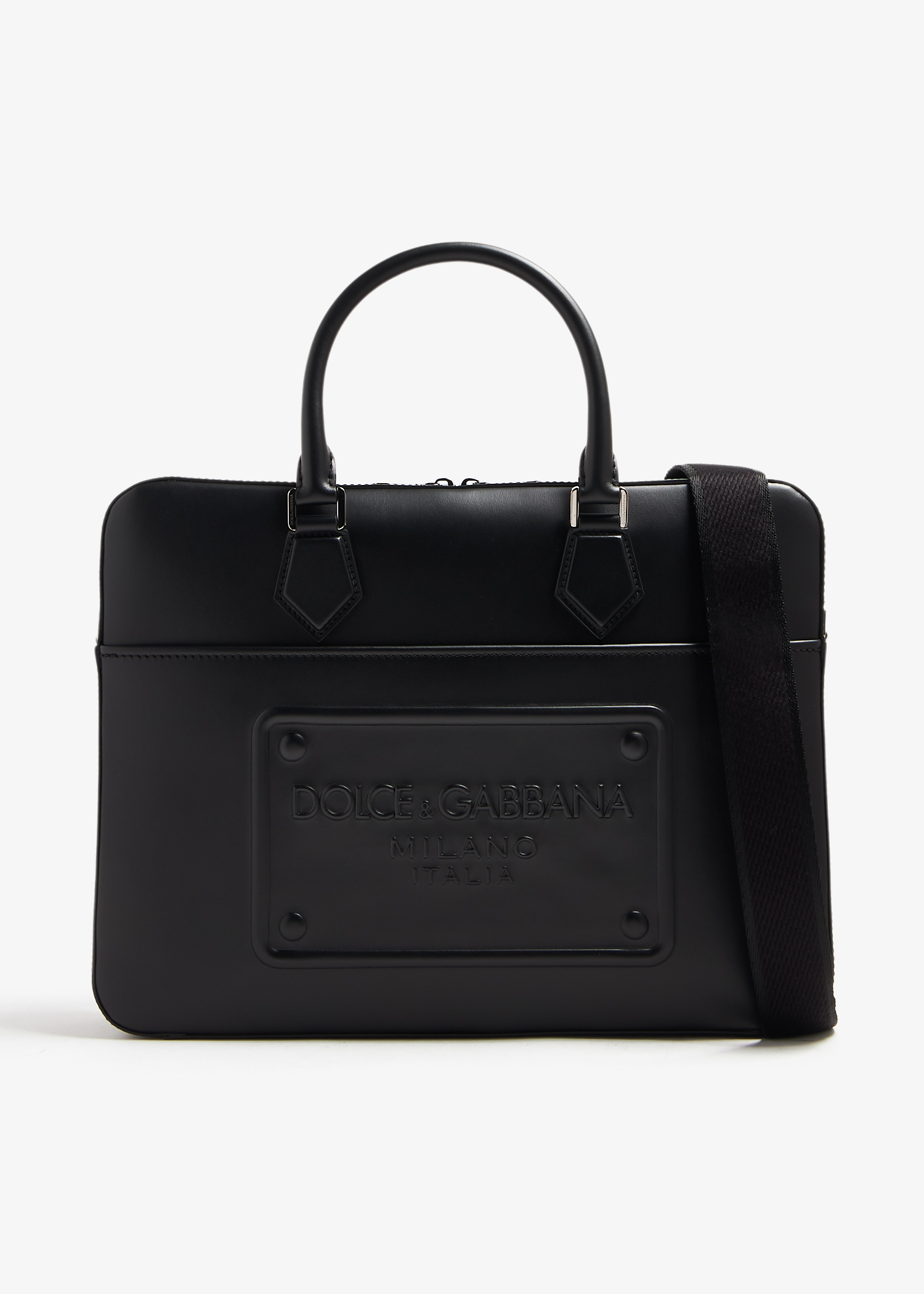 

Raised logo briefcase, Black
