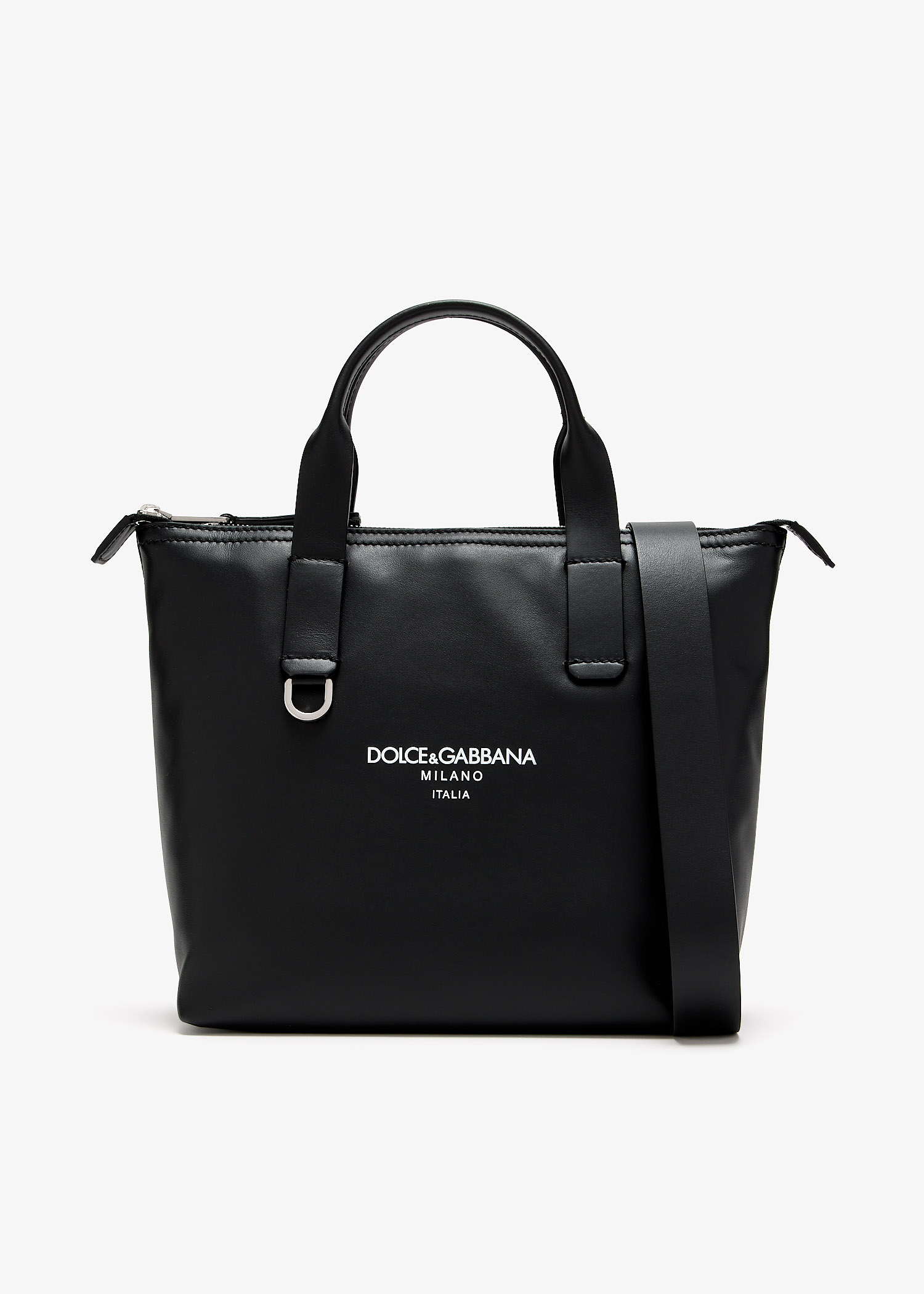 

Small calfskin shopper bag, Black