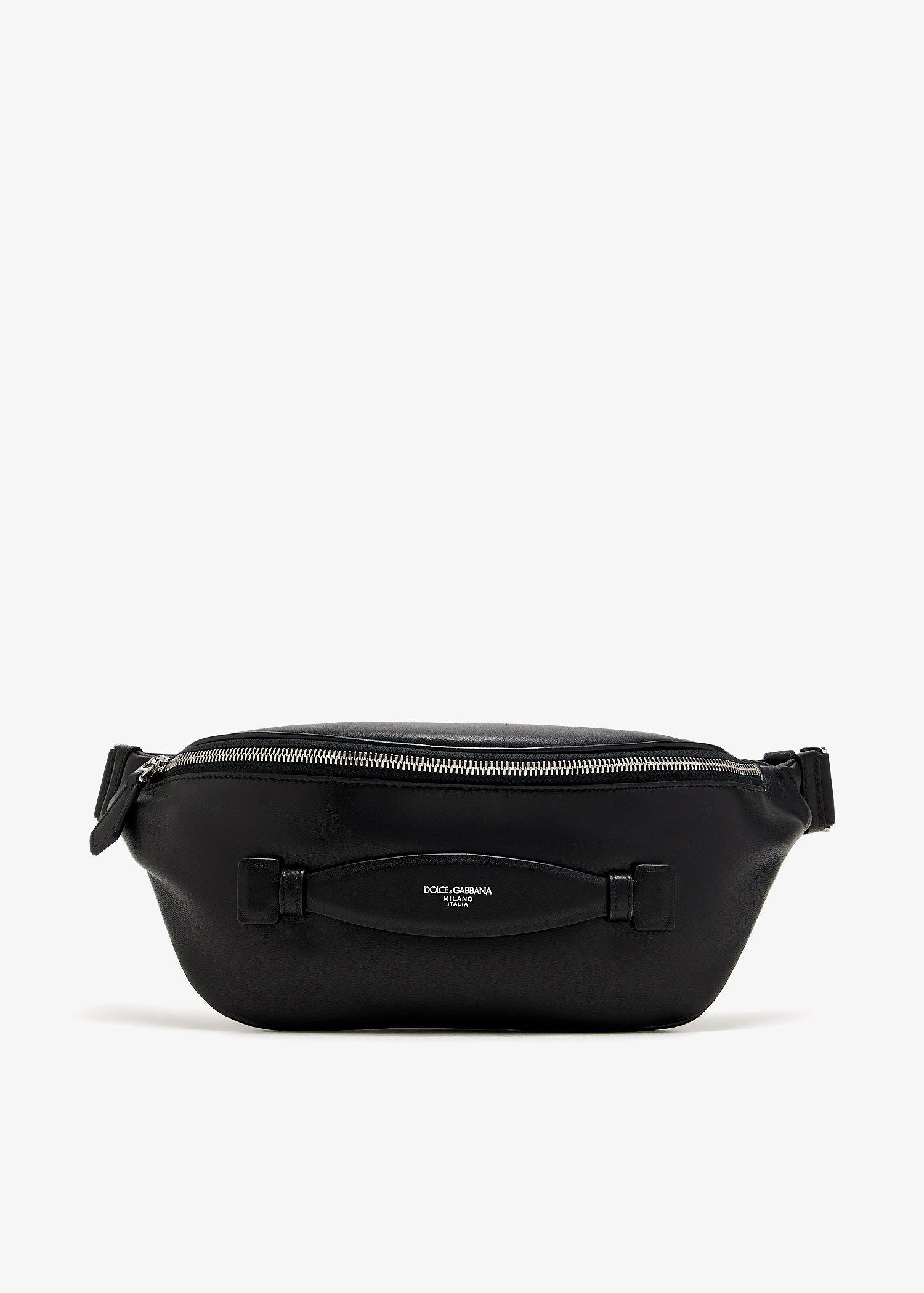 

Calfskin nappa leather belt bag, Black