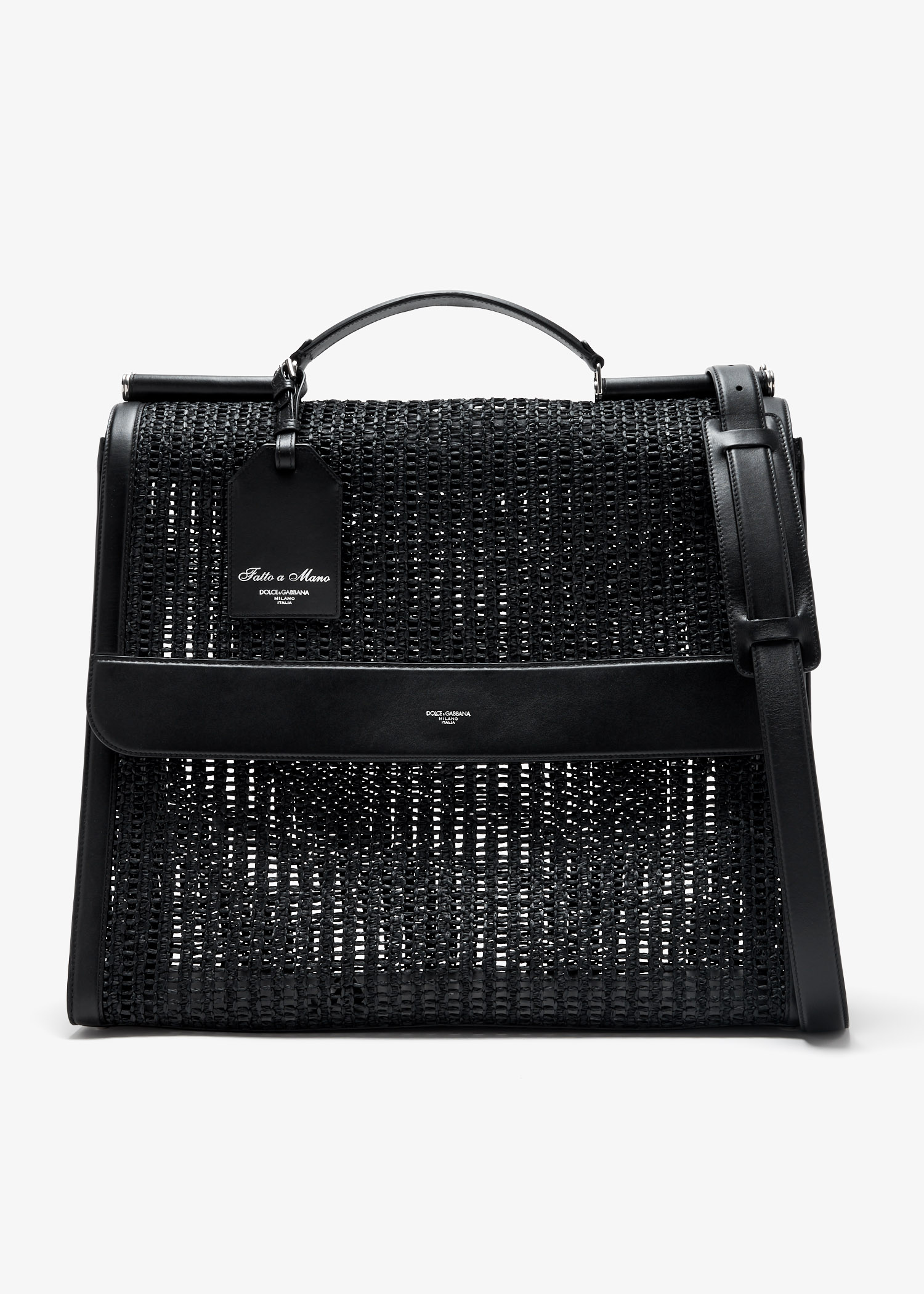 

Woven shoulder bag, Black