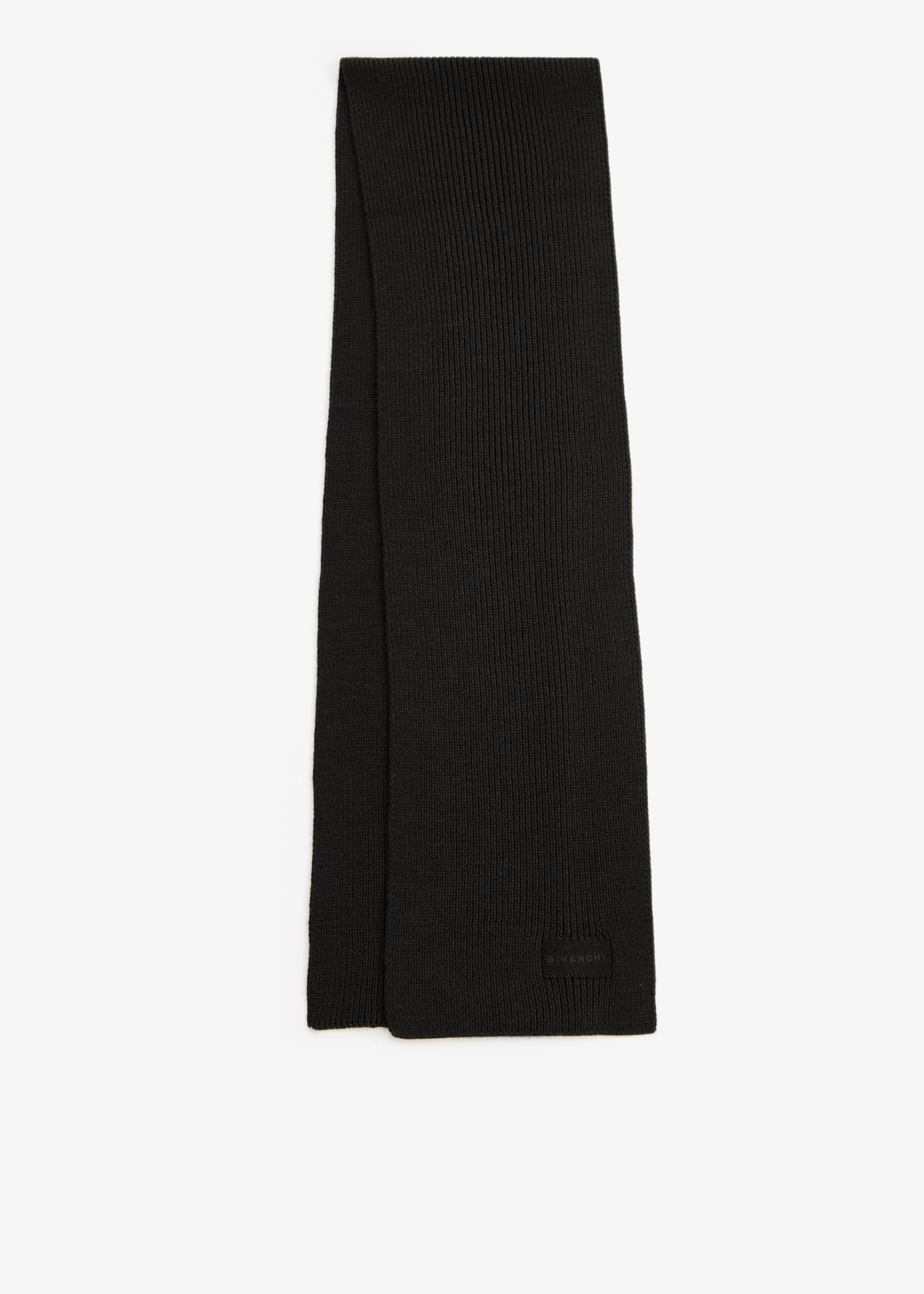 

Small Rib-knit scarf, Black